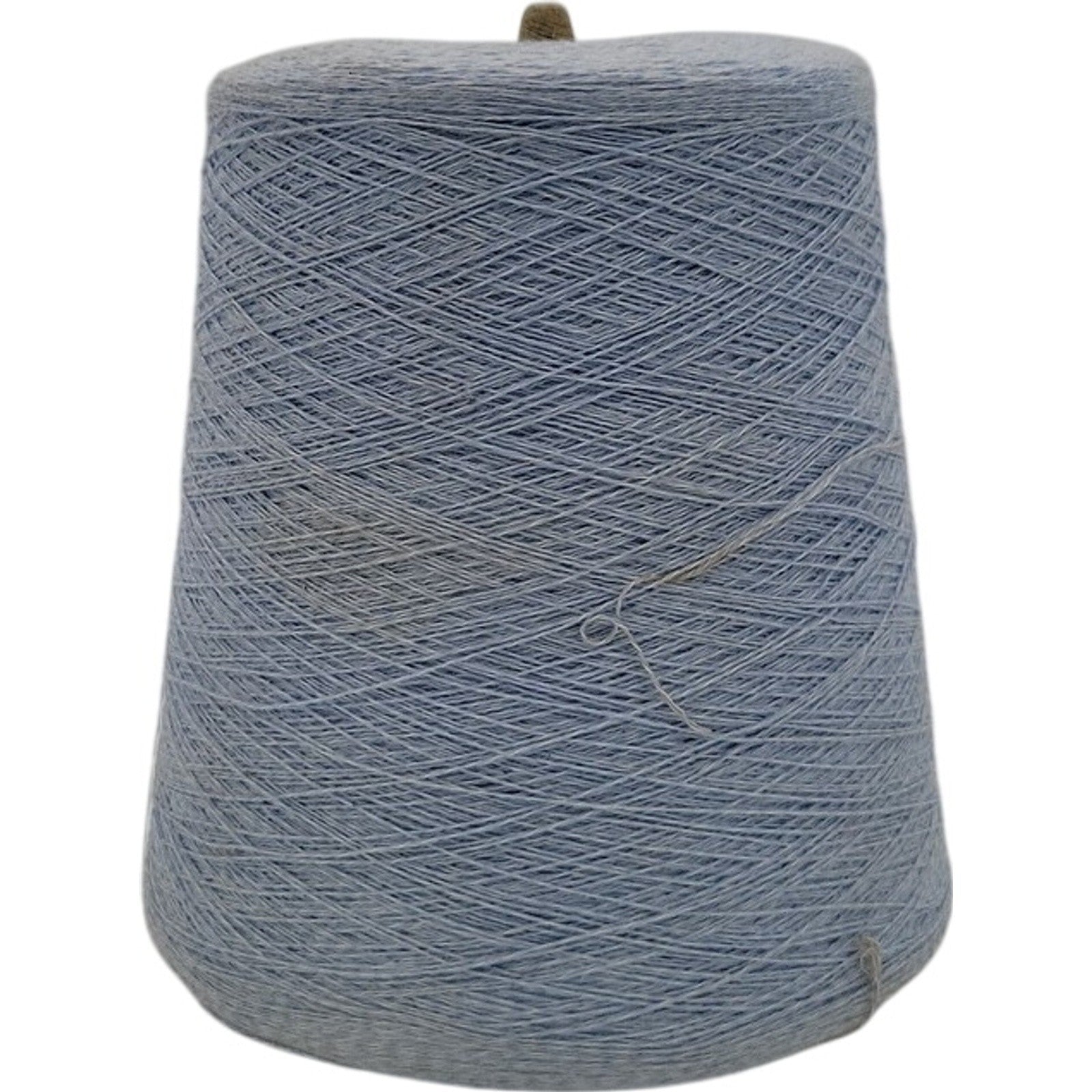 Vintage Shuford Mills Chambray Blue Cotton Acrylic Blend Yarn Cone 16/2 Lot 1057
