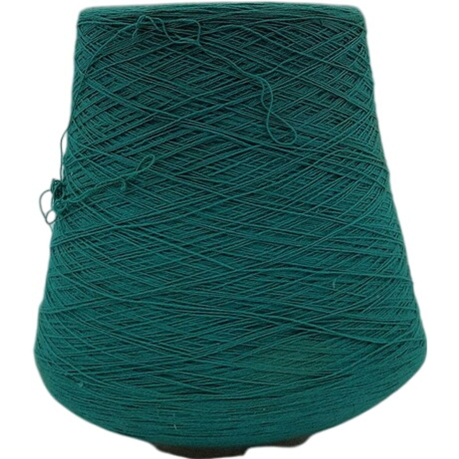 Vintage Teal Green Weaving Knitting Crochet Cone Yarn