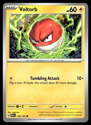 Pokemon 2023 Scarlet & Violet 151 Voltorb Common #100 Near Mint Card