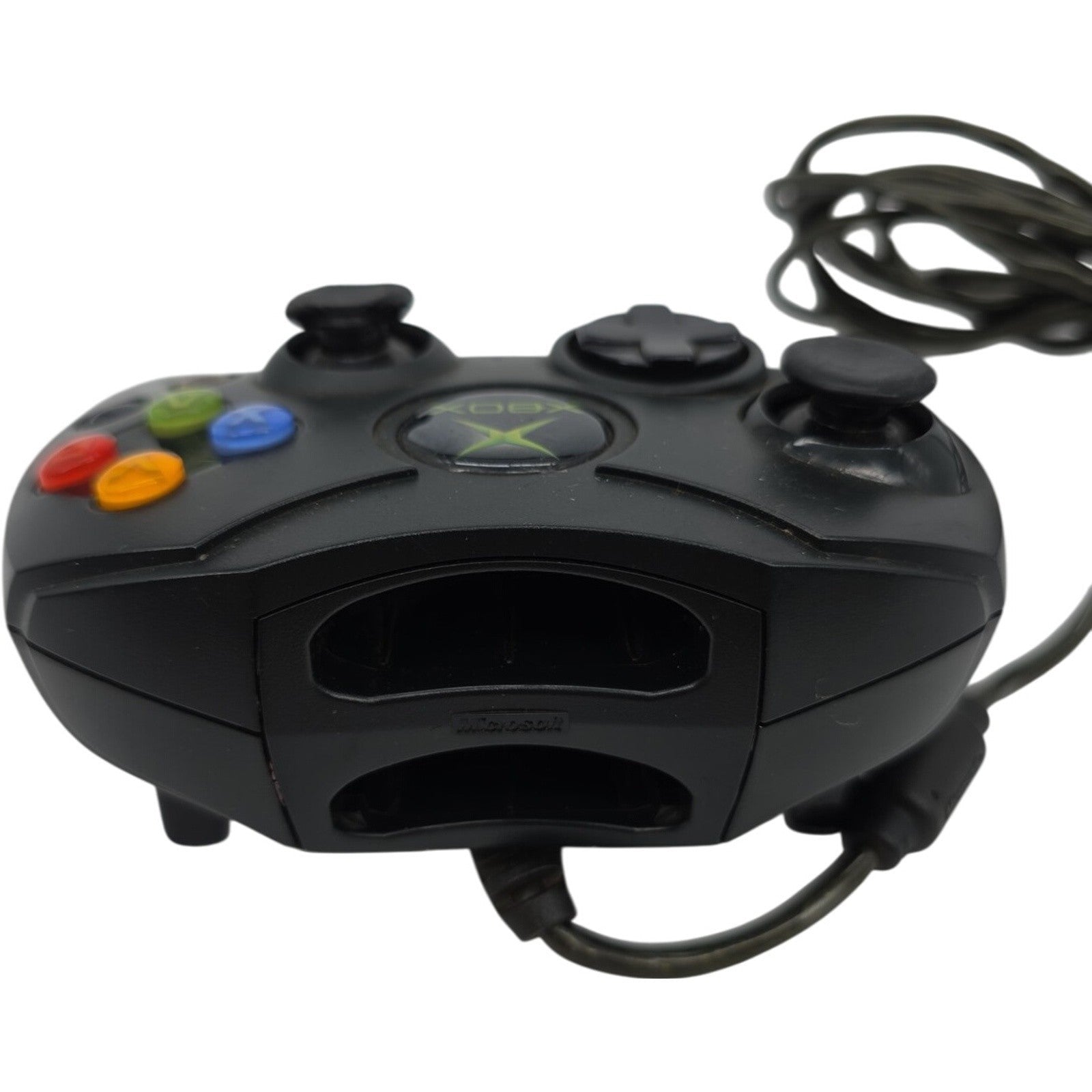 Microsoft Xbox Controller S Black Wired Gamepad Original for Parts Only
