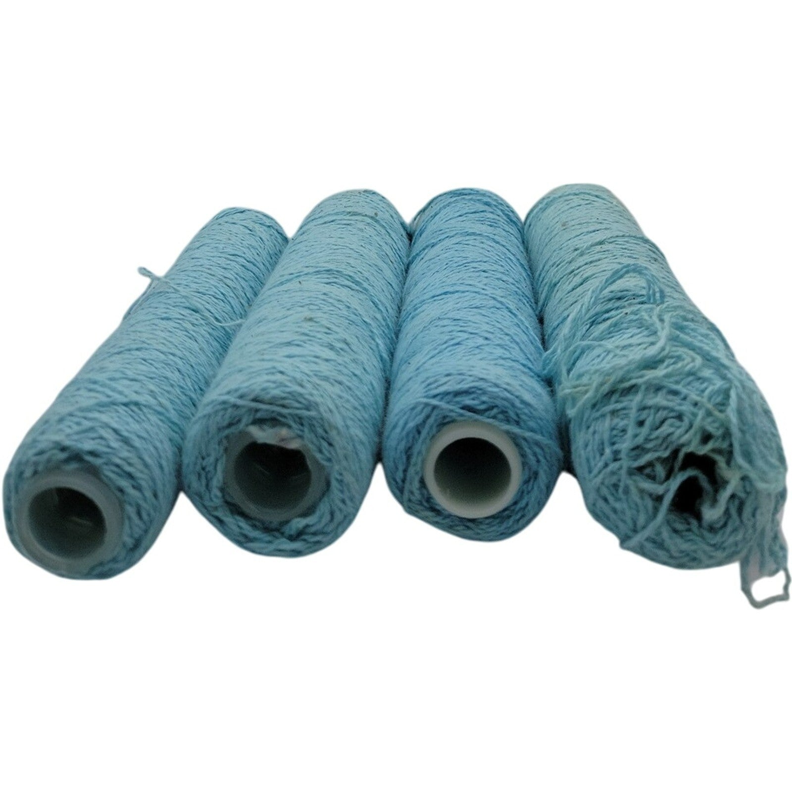 Vintage Teal Blue Acrylic Weaving Knitting Yarn Lot of 4