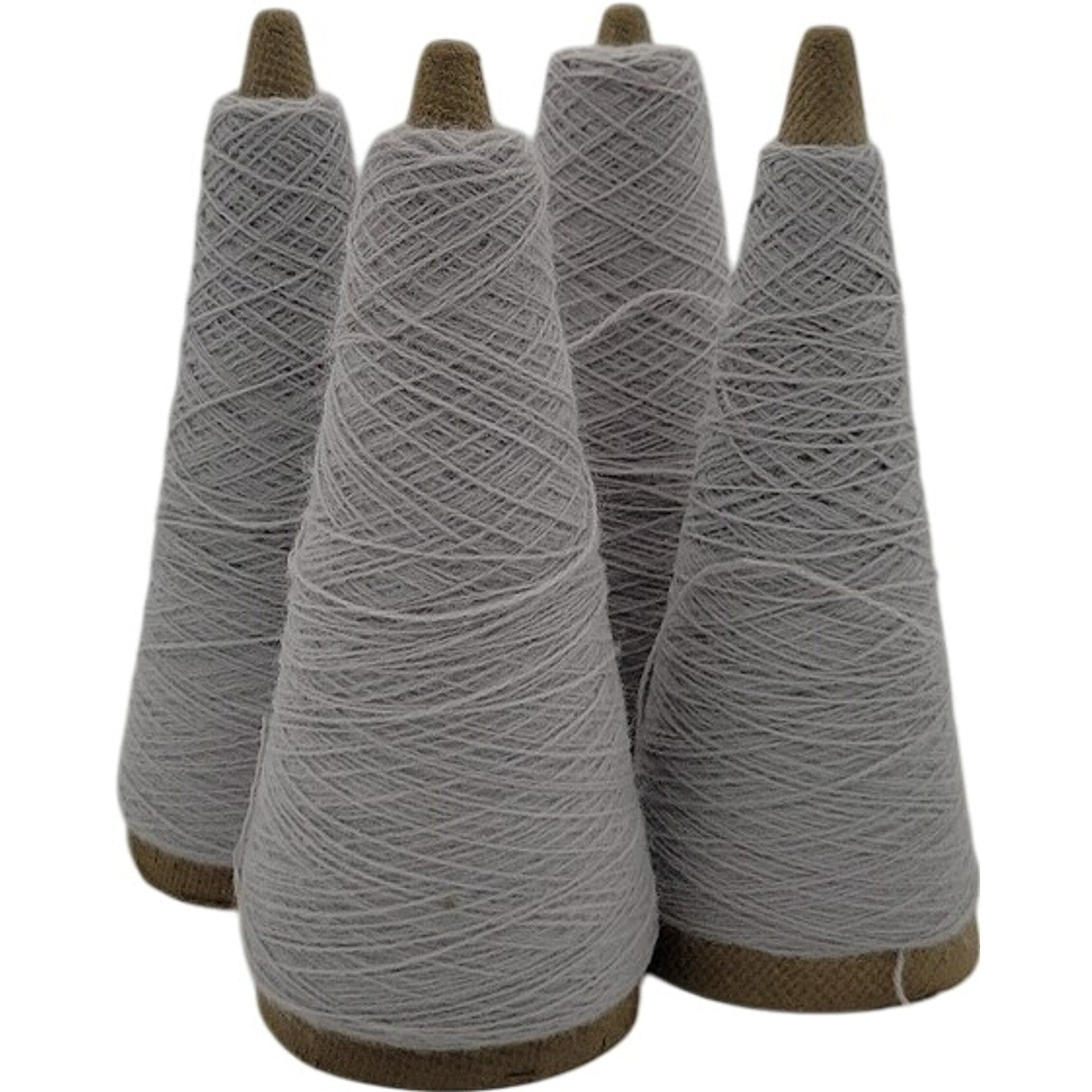 Vintage Phoenix Dye Works 2/24 Acrylic Cone Yarn Silver Grey 485721 Lot of 4