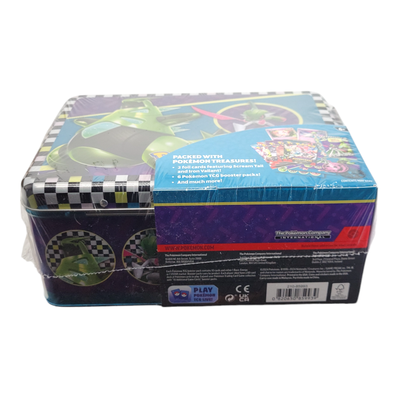 Pokémon TCG 2024 Back to School Collector Chest Scream Tail Iron Valiant Foils