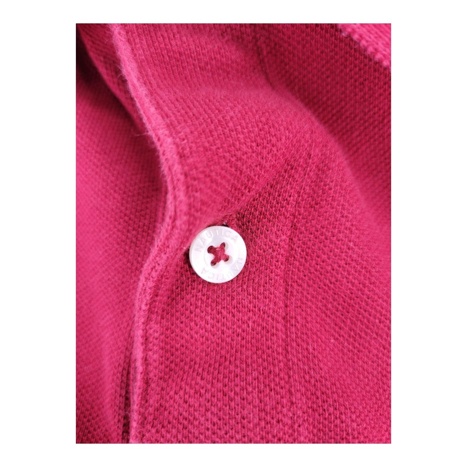 Nautica Mens Classic Fit Polo Shirt Red 100% Cotton Short Sleeve Size M