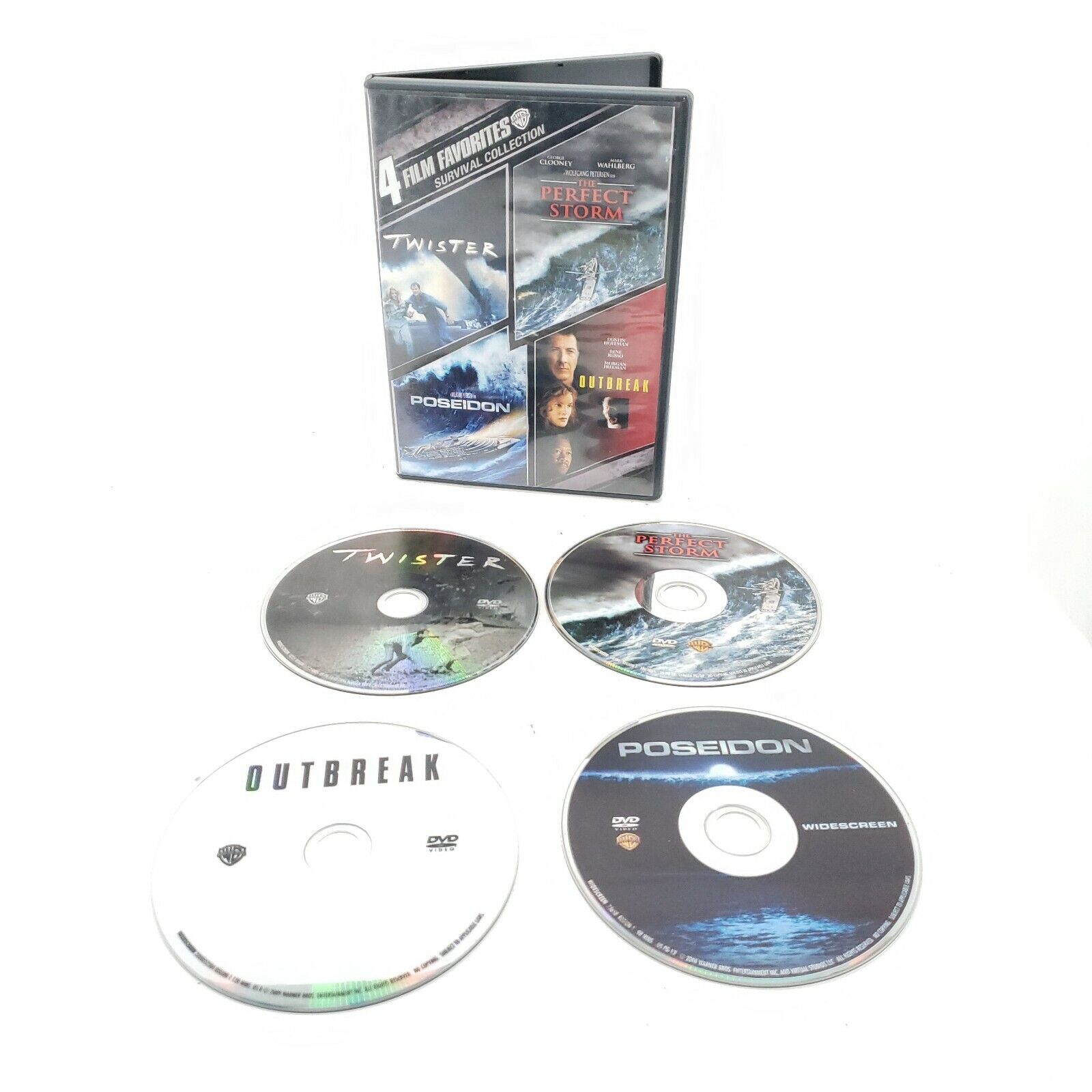 4 Film Favorite Survival Collection DVD Outbreak Poseidon Twister Perfect Storm