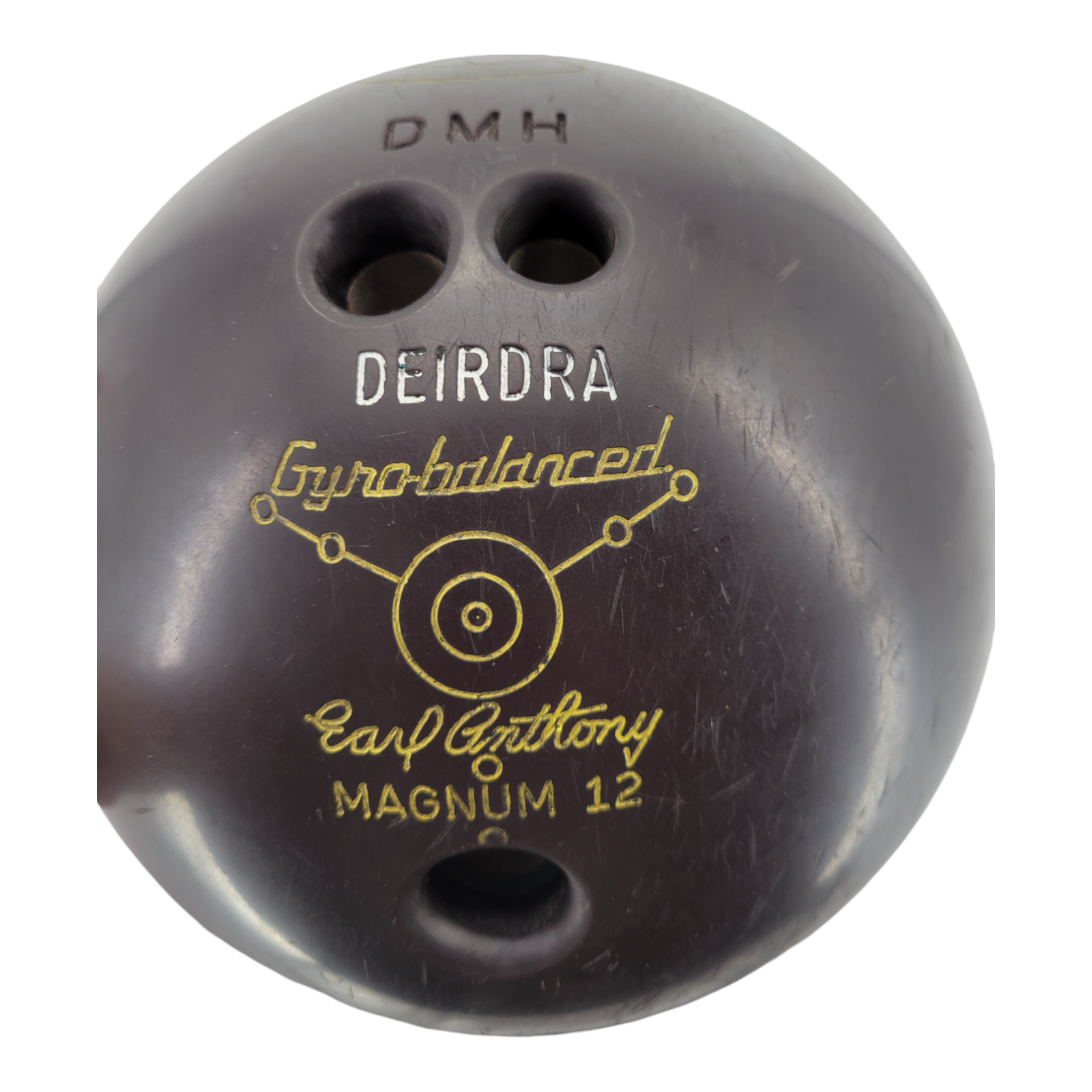 Vintage Ebonite Gyro Balanced Earl Anthony Magnum 12 13lbs Bowling Ball Drilled