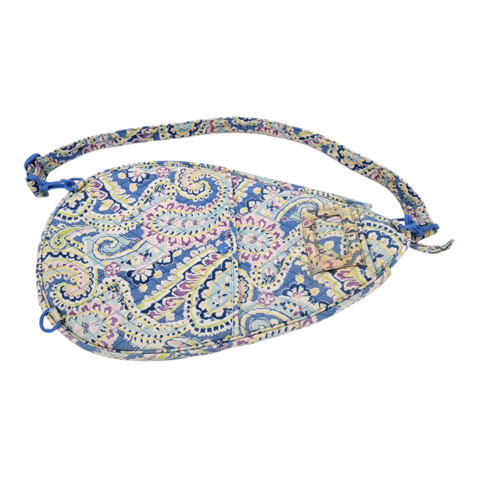 Vera Bradley Tennis Racquet Cover Blue Paisley Capri Maggie with Removable Strap