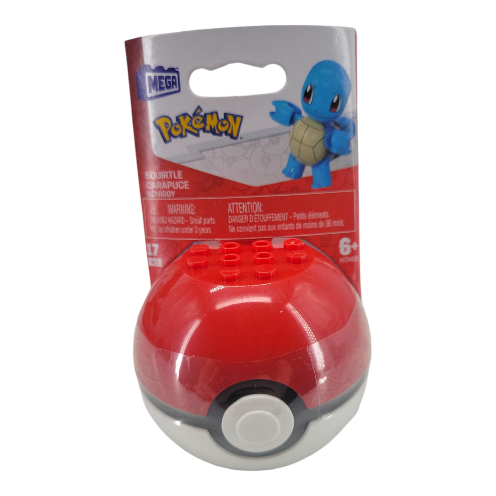 MEGA Pokemon Squirtle Building Toy Kit with 17 Pieces and Poke Ball