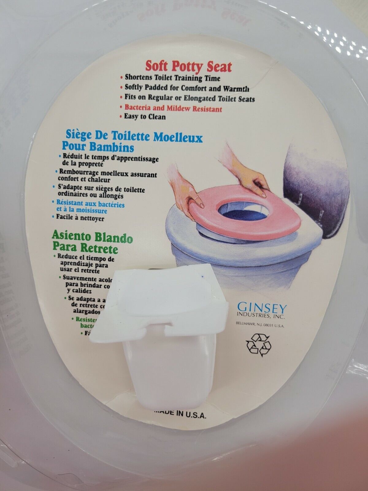 Vintage Warner Brothers Looney Tunes Blue Comfort Padded Soft Potty Seat