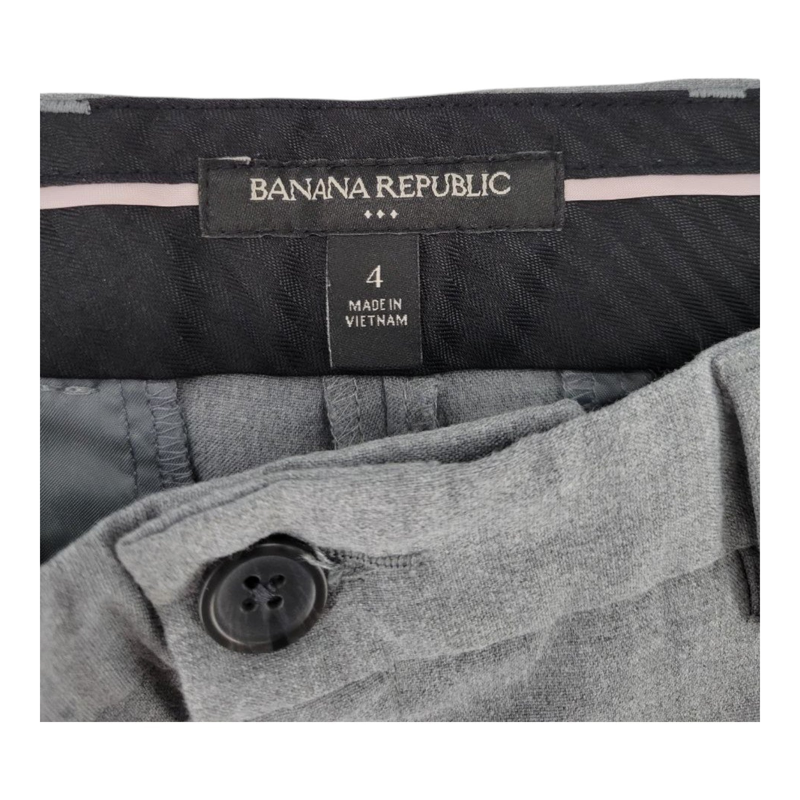 Banana Republic Gray Dress Pants Flat Front Trousers Womens Size 4