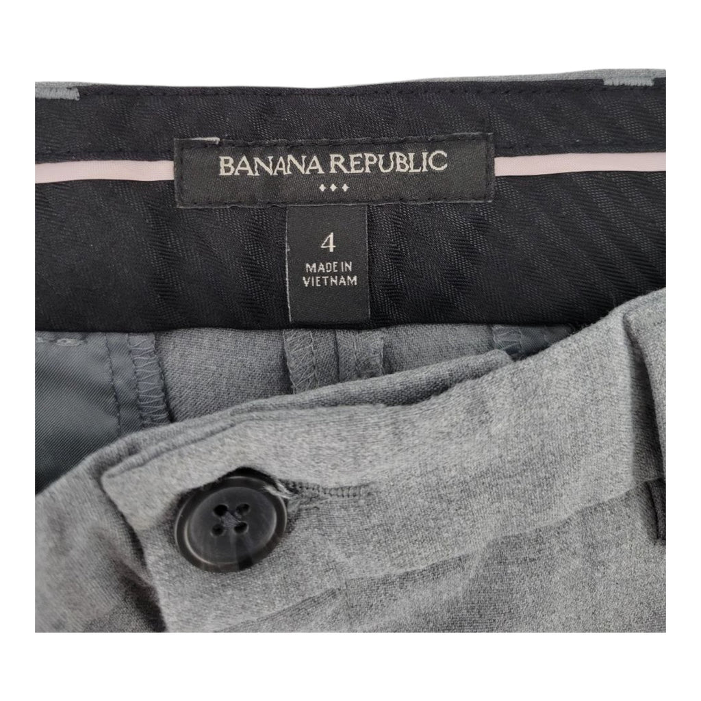 Banana Republic Gray Dress Pants Flat Front Trousers Womens Size 4 Banana Republic Gray Dress Pants Flat Front Trousers Womens Size 4