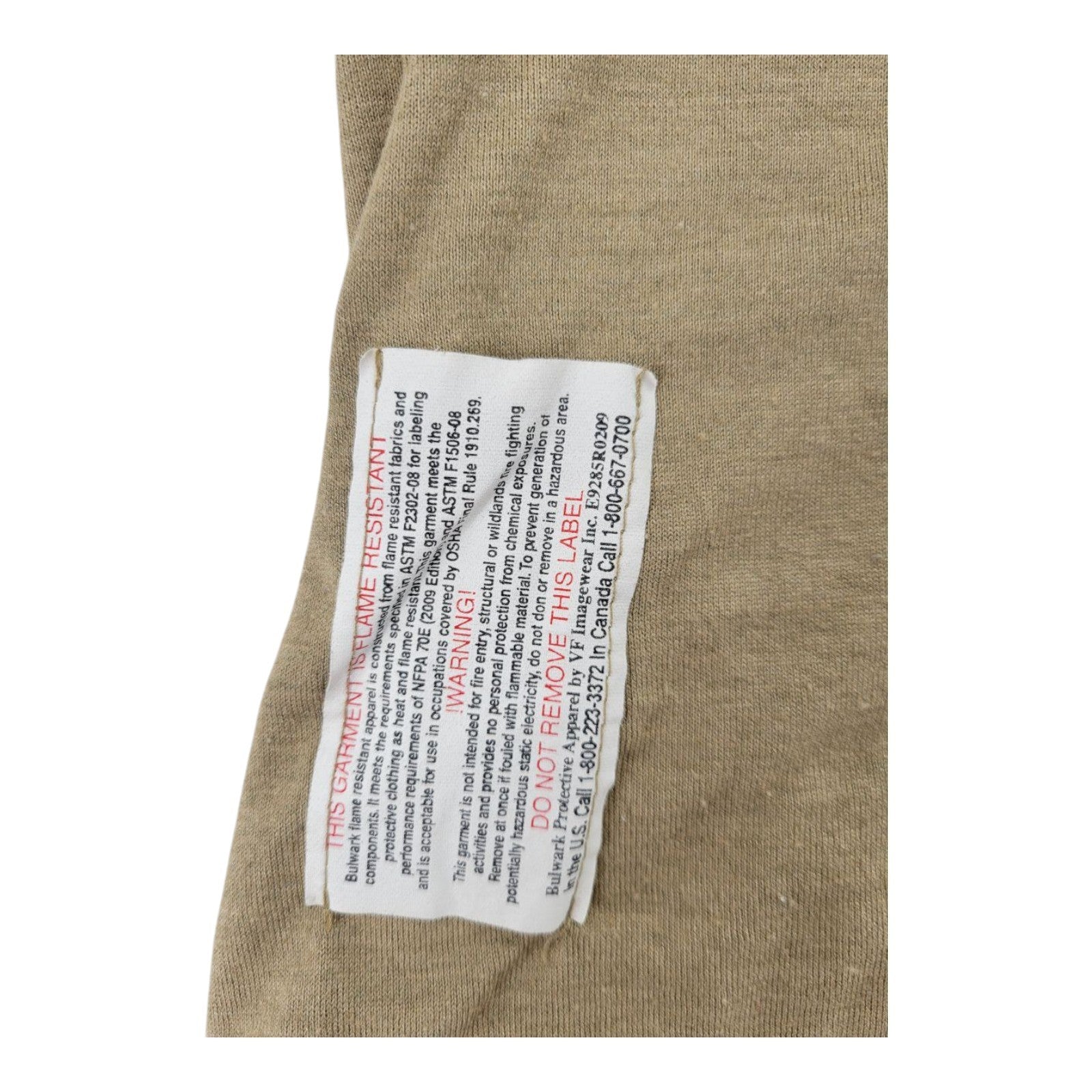 Bulwark FR Men's Flame Resistant Tan Long Sleeve Polo Shirt Size M-RG