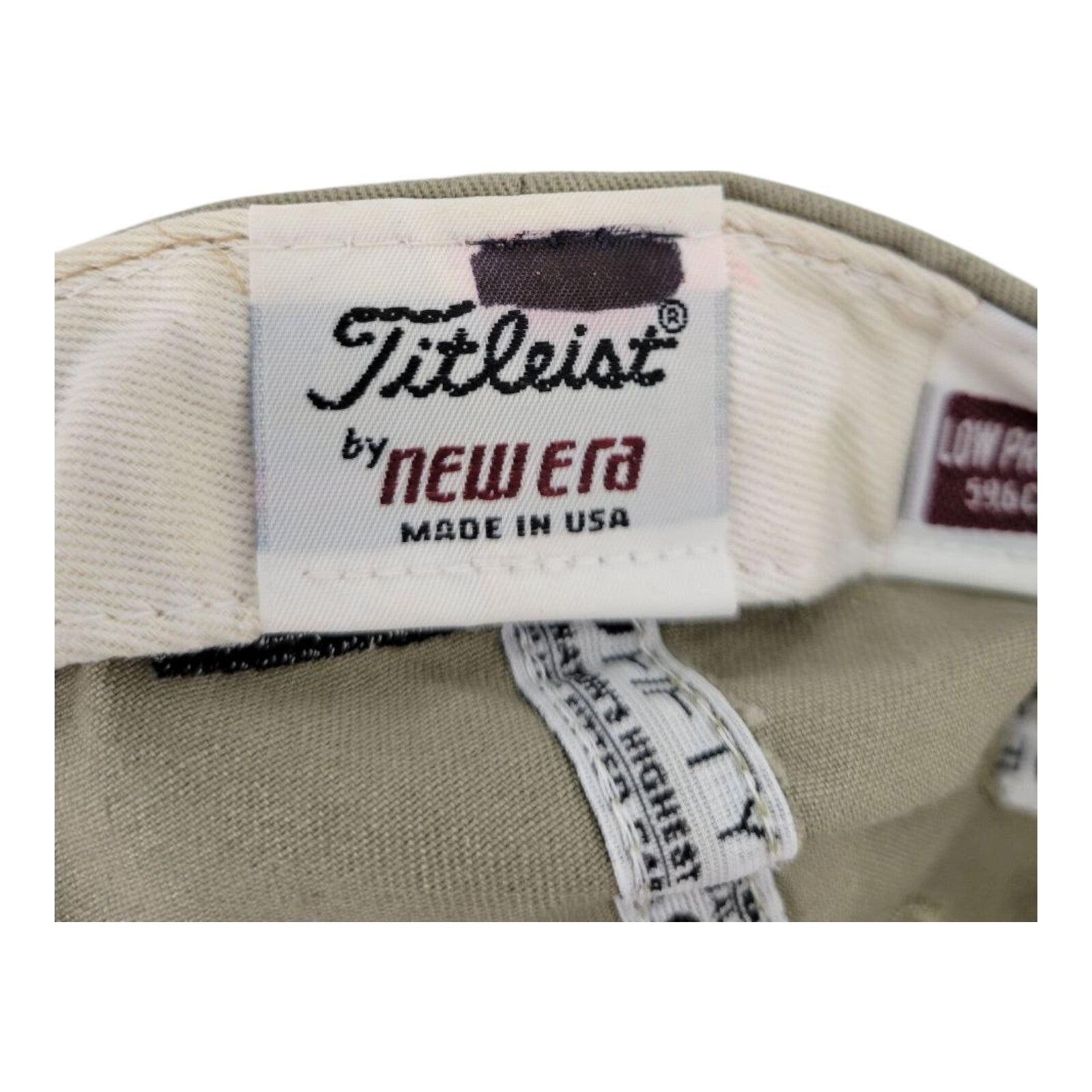 Titleist New Era 59FIFTY Low Profile Fitted Golf Hat Khaki Size 7 1/2