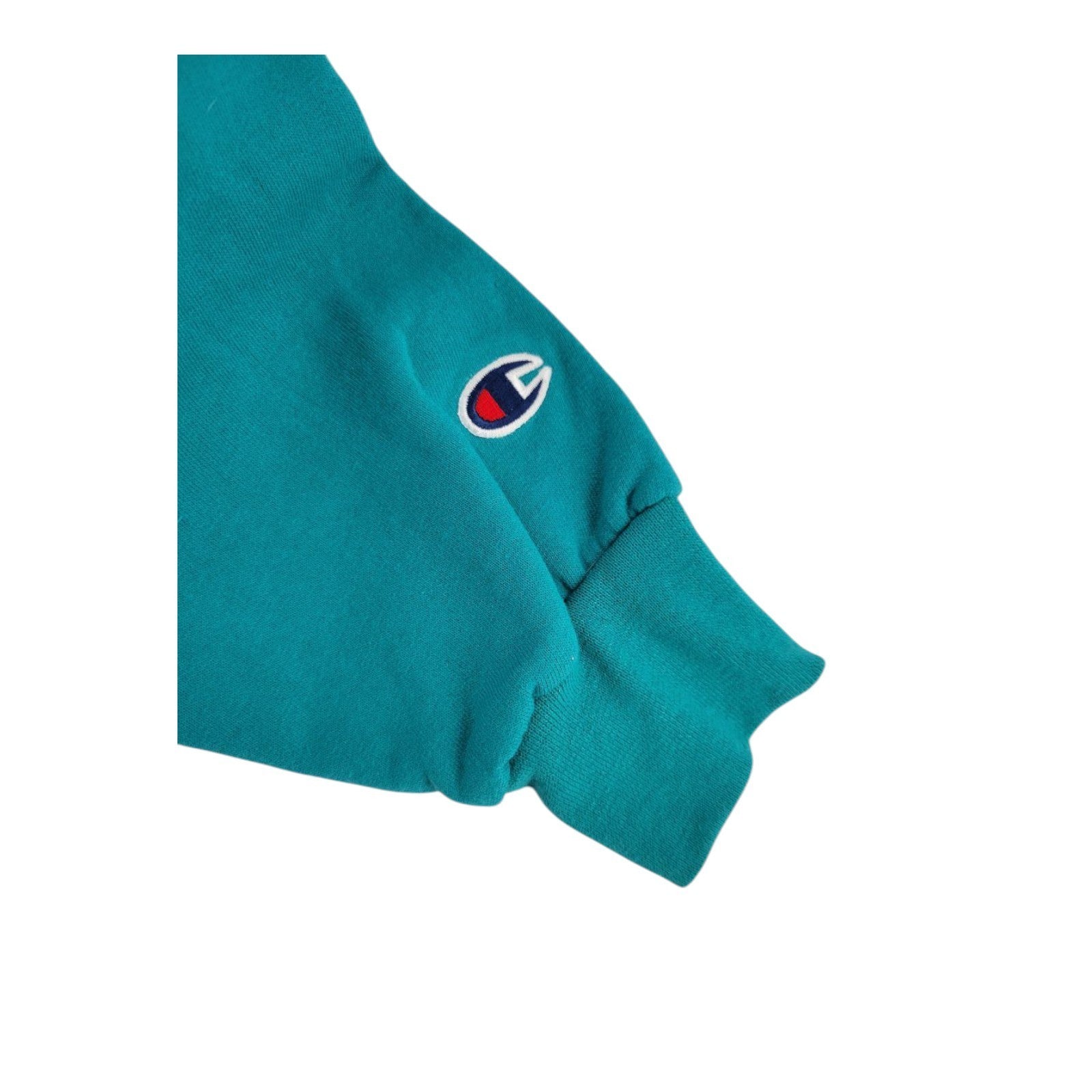 Champion Men's Teal Eco Fleece Sweatshirt M Crewneck Pullover Long Sleeve