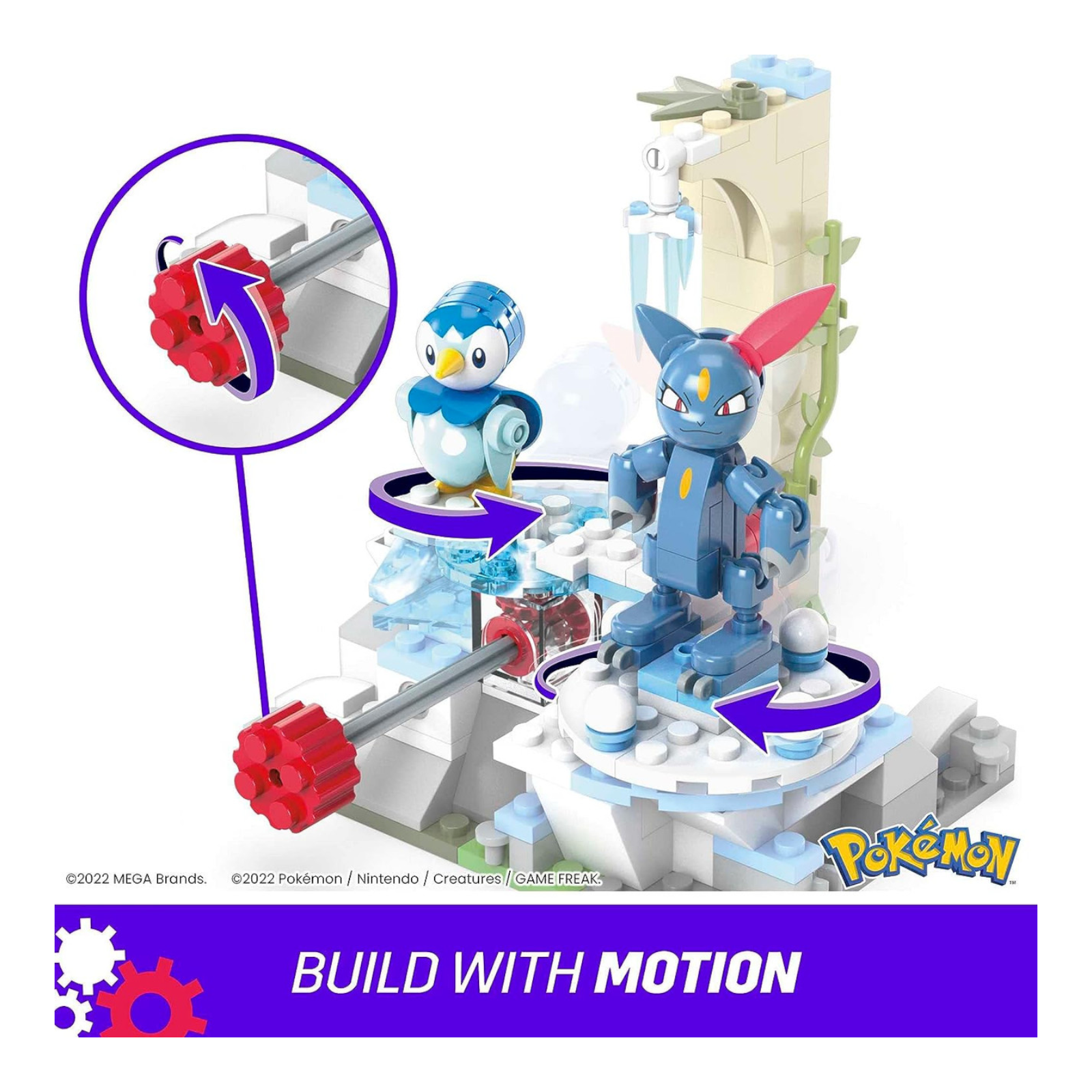 Mattel Mega Pokémon Piplup and Sneasels Snow Day 171 Piece Building Set