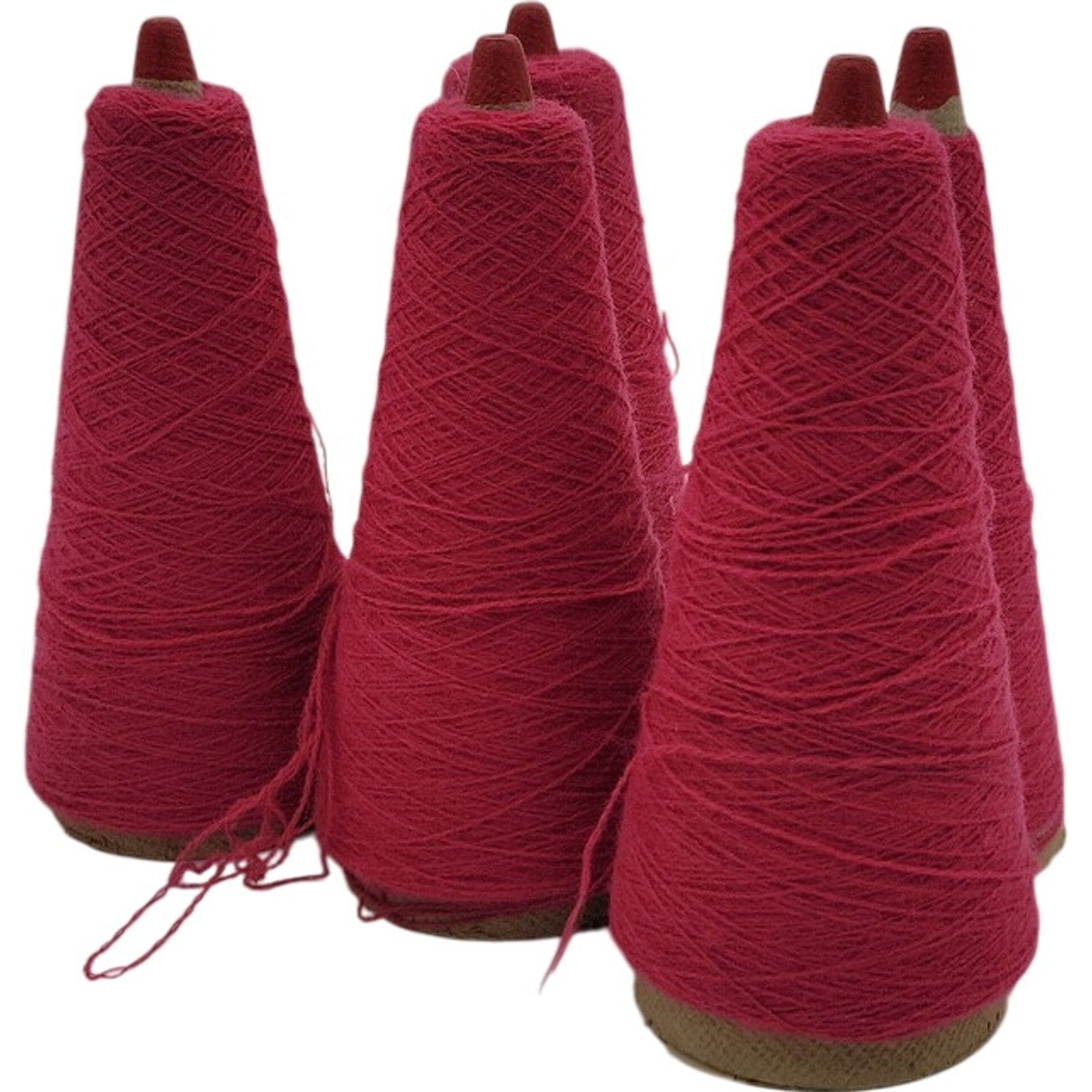 Vintage Phoenix Dye Works Federal Raspberry Yarn Cone 2/24 508141 Lot of 5