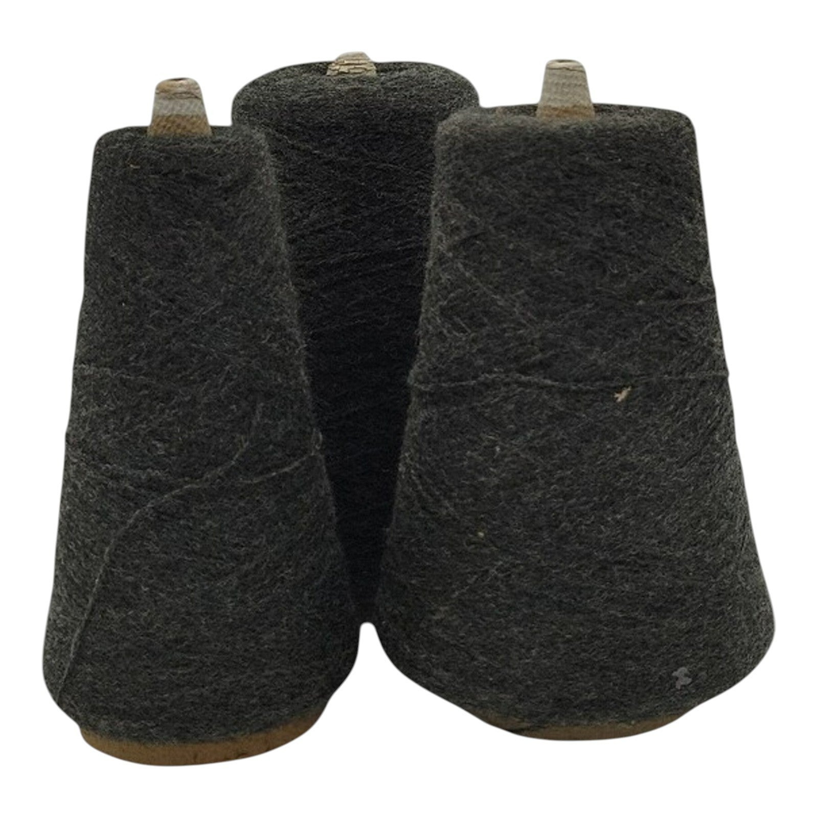 Vintage 1980s Templon Black Heather 2/24 Cone Yarn S-50846 Lot of 3