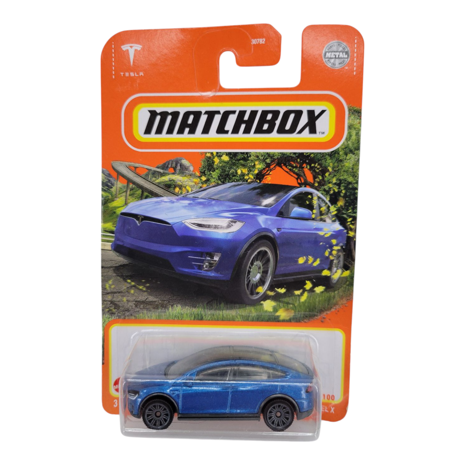 Matchbox Tesla Model X Metallic Blue Car Diecast 1/64 Scale #53/100