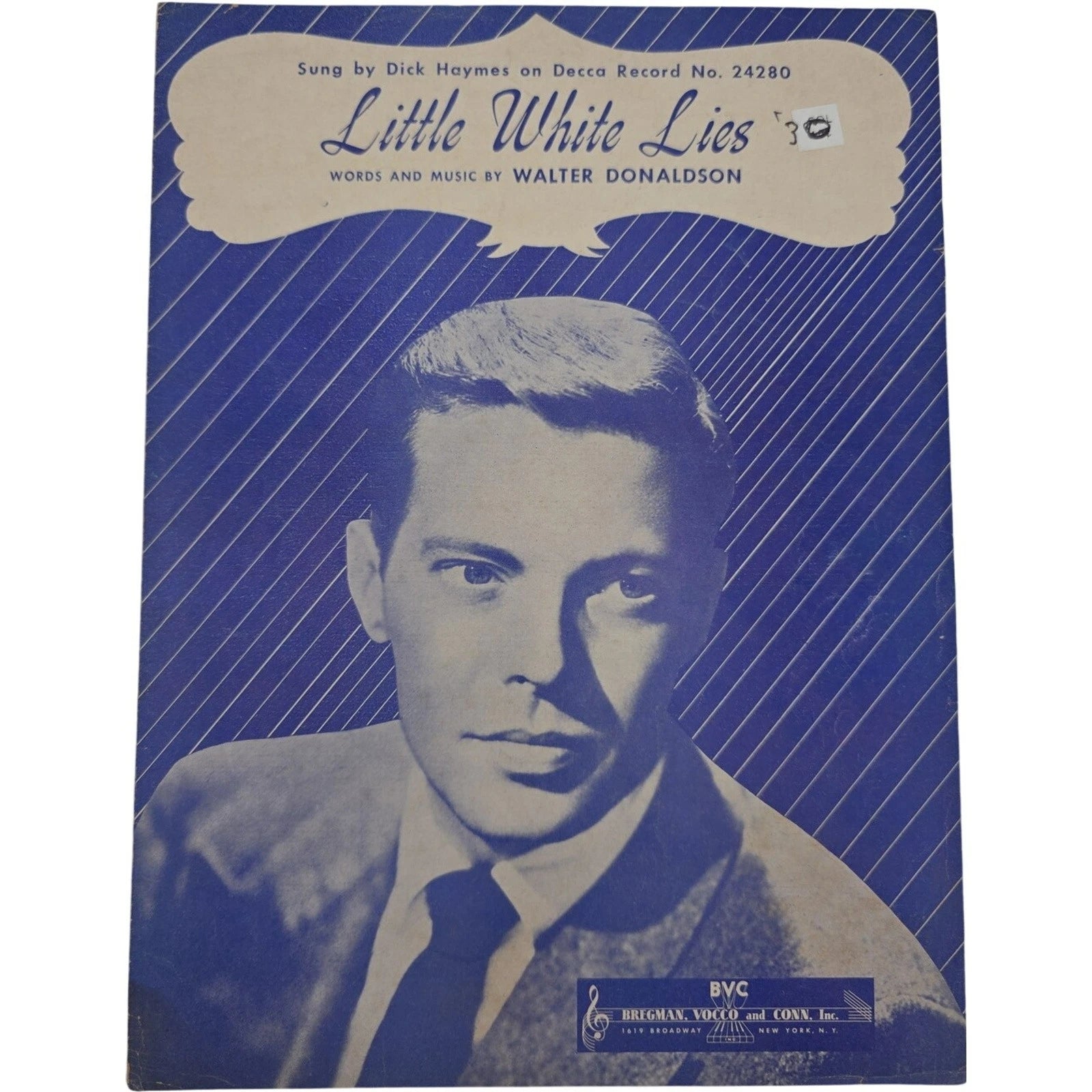 Vintage 1930 Sheet Music Little White Lies Walter Donaldson