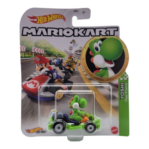 Hot Wheels DieCast Mario Kart Yoshi Pipe Frame 1:64 Scale Mattel Collectible Car