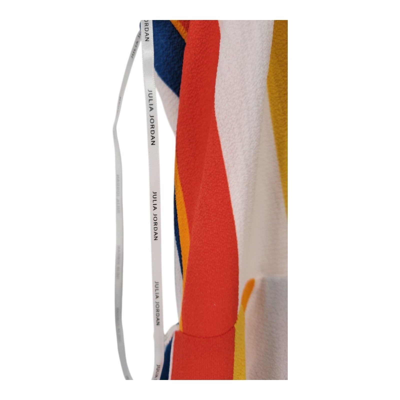 Julia Jordan Multicolor Stripe Faux Wrap High Low Sleeveless Dress Size 6