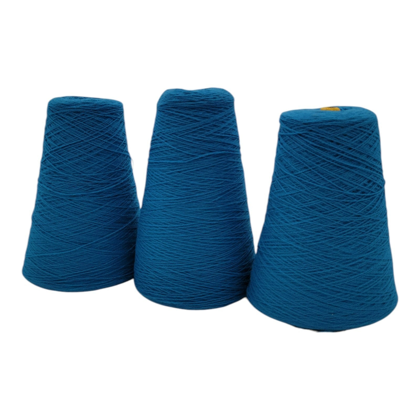 Vintage National Spinning Co Acrylic Yarn Cone 2/24 Blue 46843 Lot of 3