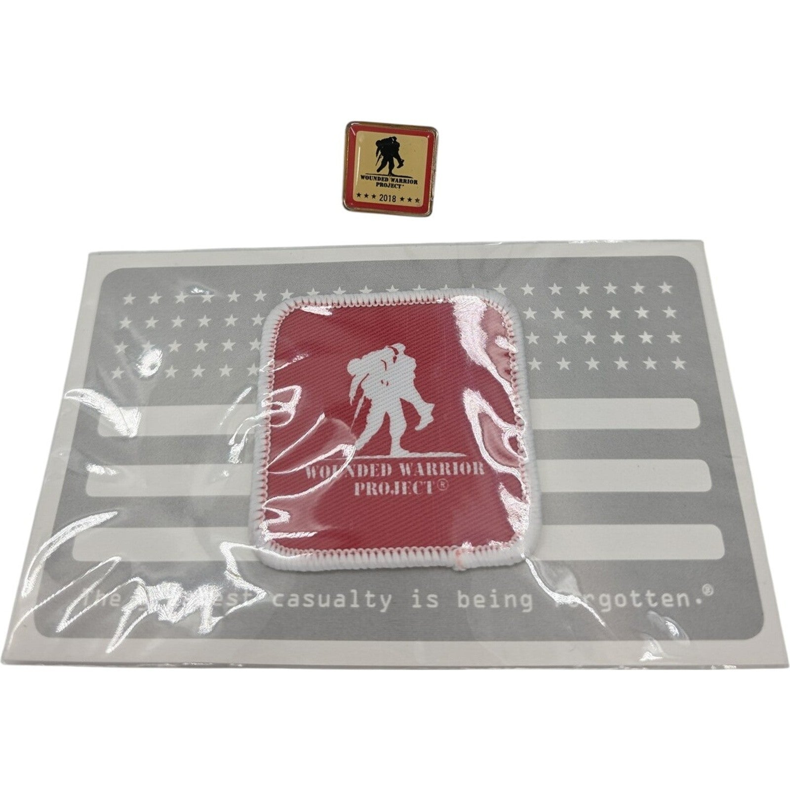 Wounded Warrior Project Patch Red White and Wounded Warrior Project 2018 Pin