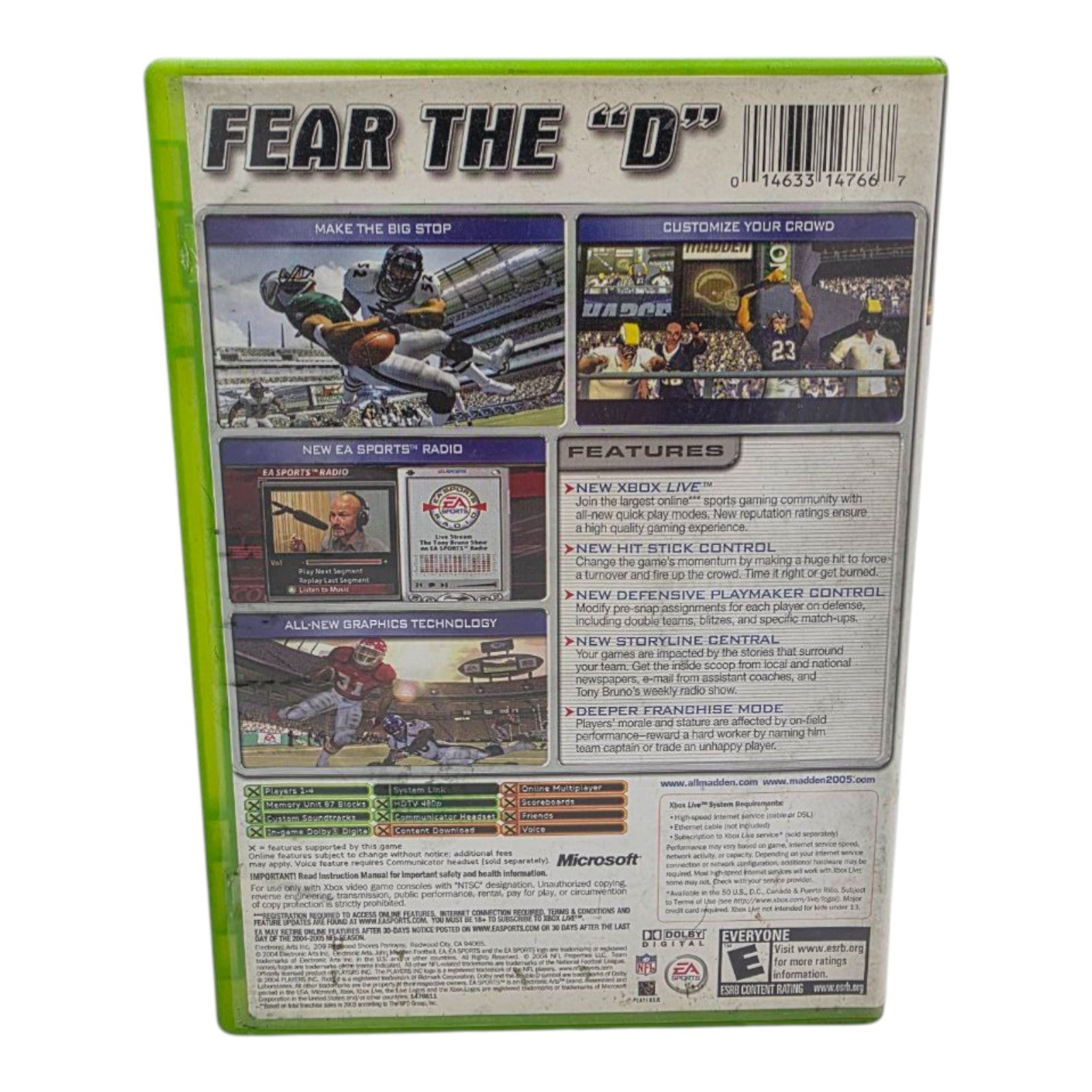 Xbox Madden NFL Complete with Manual Ray Lewis Cover 2005