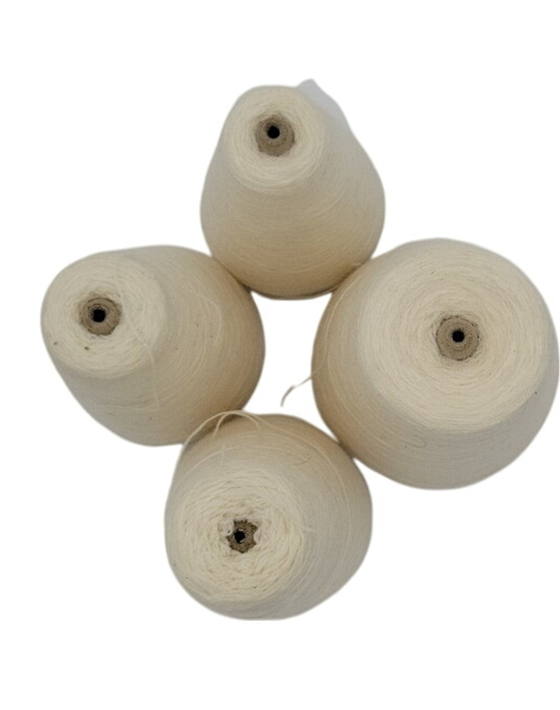 Vintage Spinnerin Bone White 2/24 Acrylic Weaving Knitting Cone Yarn Lot of 4