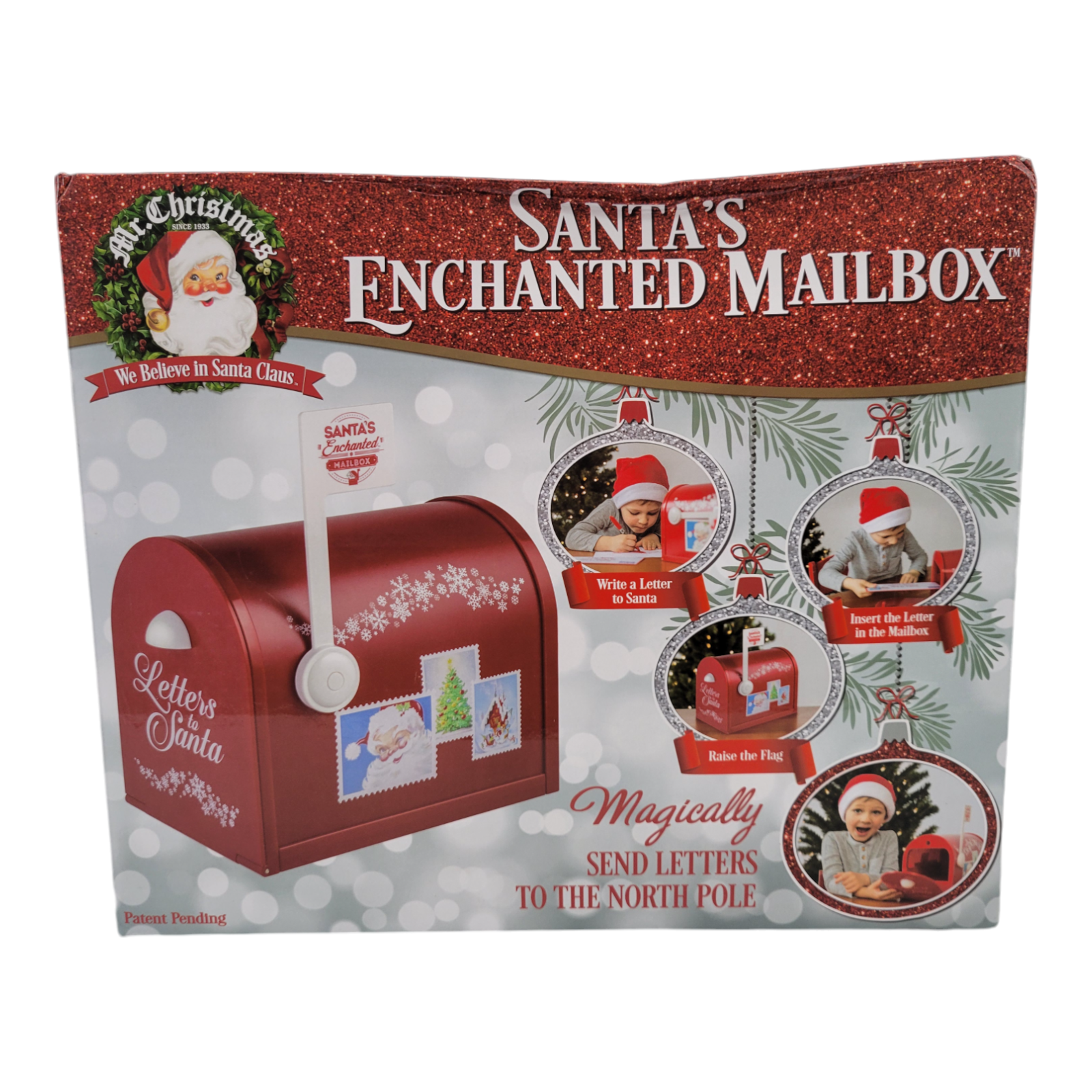 Mr. Christmas Santa's Enchanted Mailbox Magically Send Letter to the North Pole