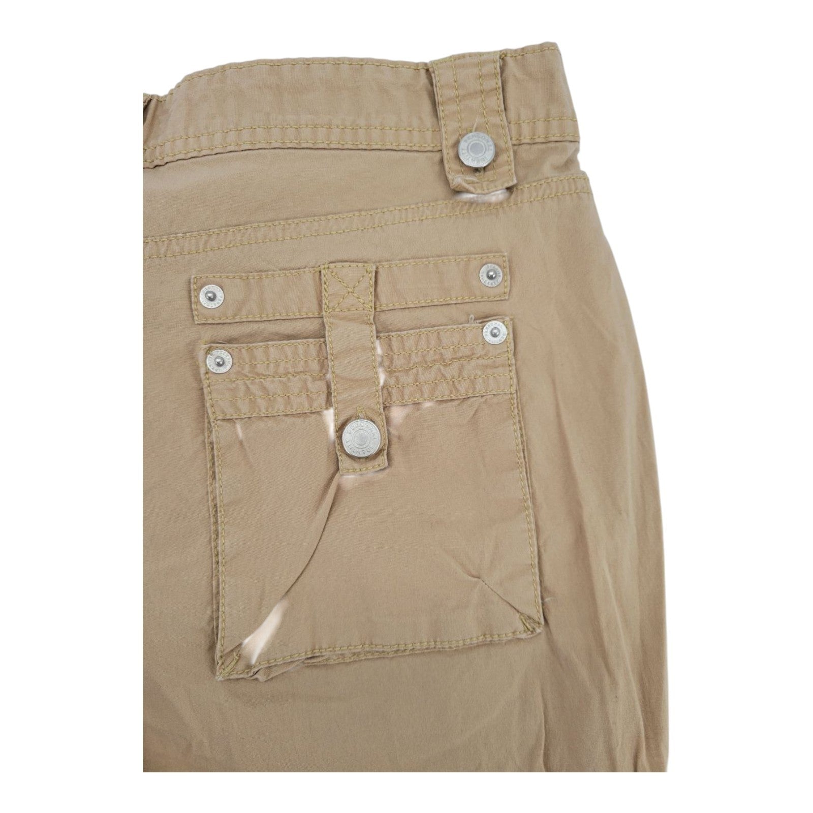 Personal Identity Women's Khaki Capri Pants 5 Cargo Stretch Drawstring