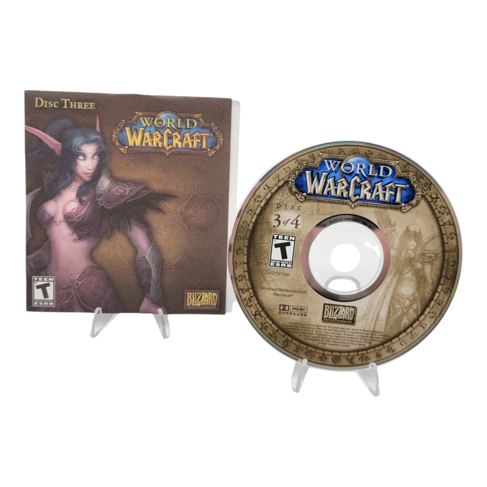 Blizzard Entertainment World of Warcraft 2004 PC Game Complete 4-Disc Set