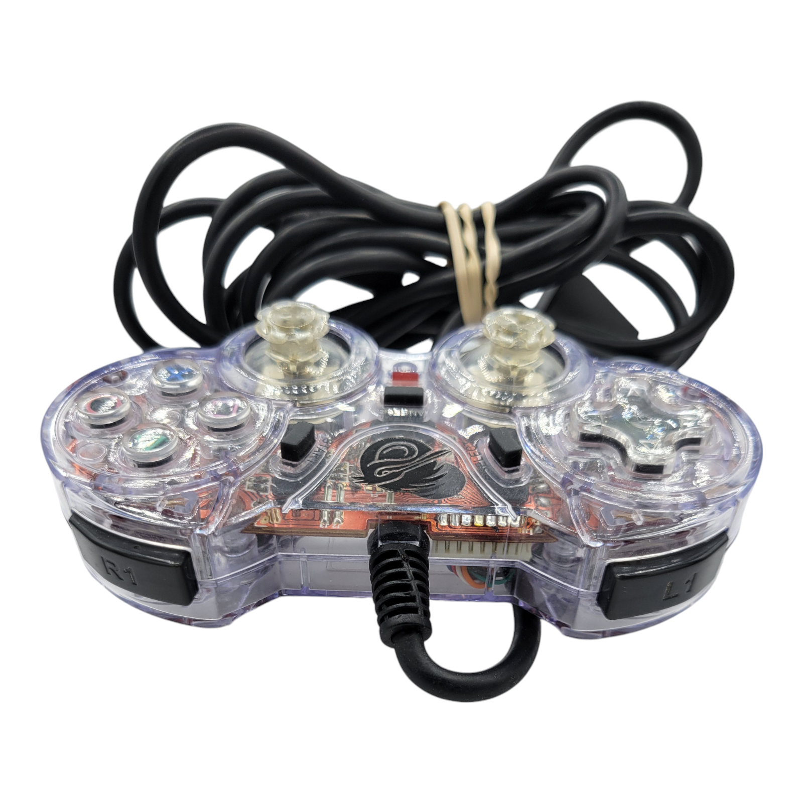 Pelican Chameleon Wired Controller Transparent Game Pad Sony PlayStation 2 PS2