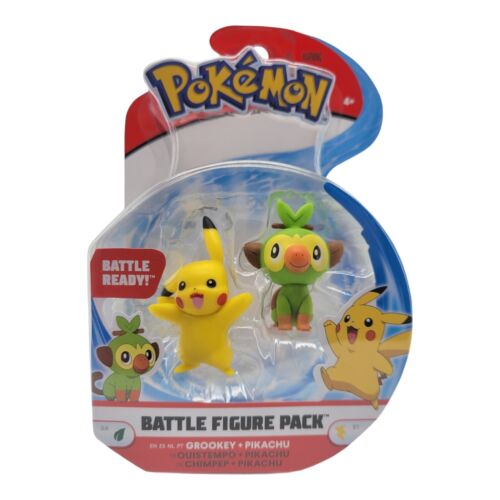 Jazwares Pokemon Battle Ready Grookey and Pikachu Battle Figure Pack 97625