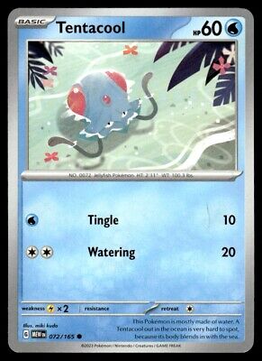 Pokemon 2023 Scarlet & Violet 151 Tentacool Common #72 Near Mint Card