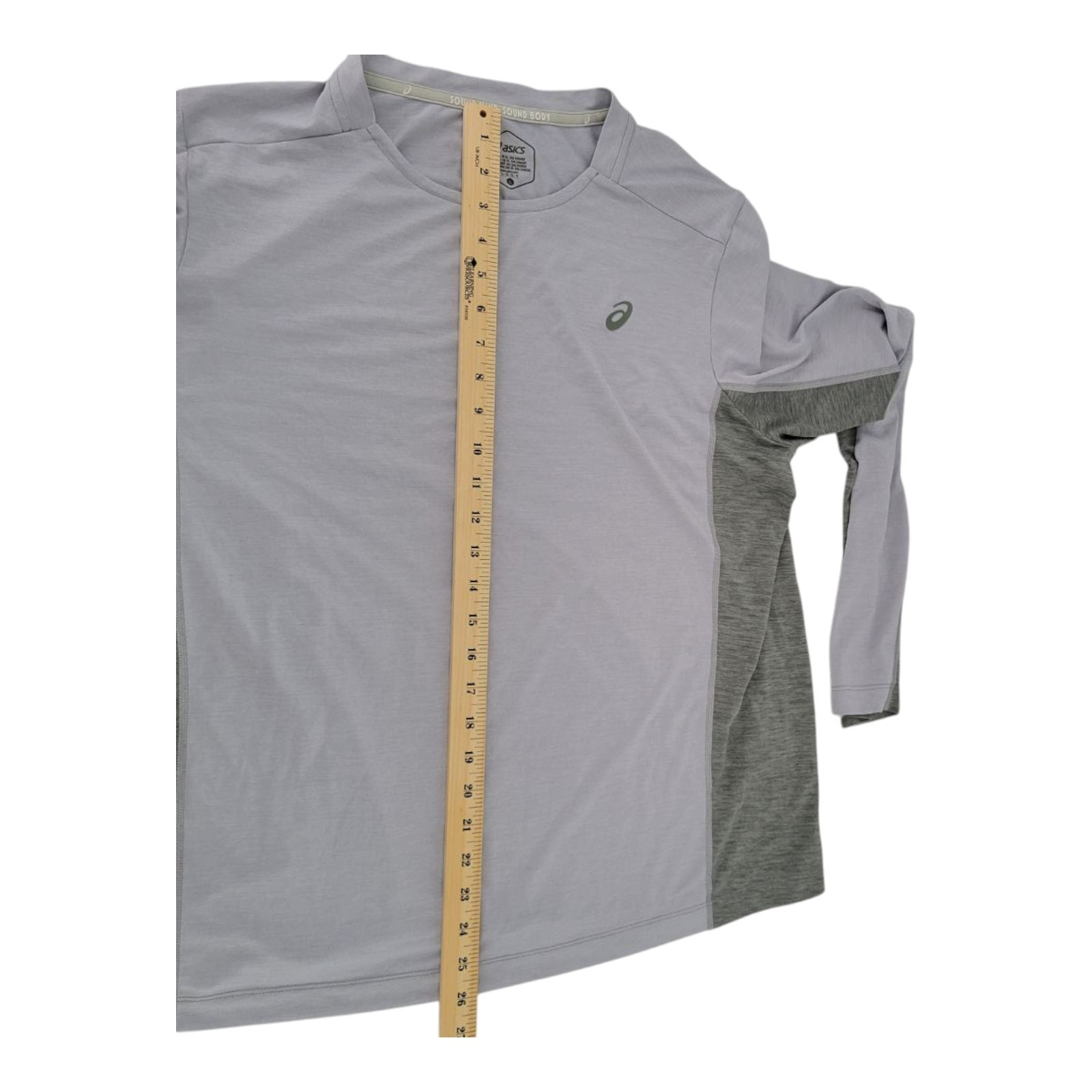 ASICS Men's Gray Activewear Shirt Long Sleeve Athletic Training Tee