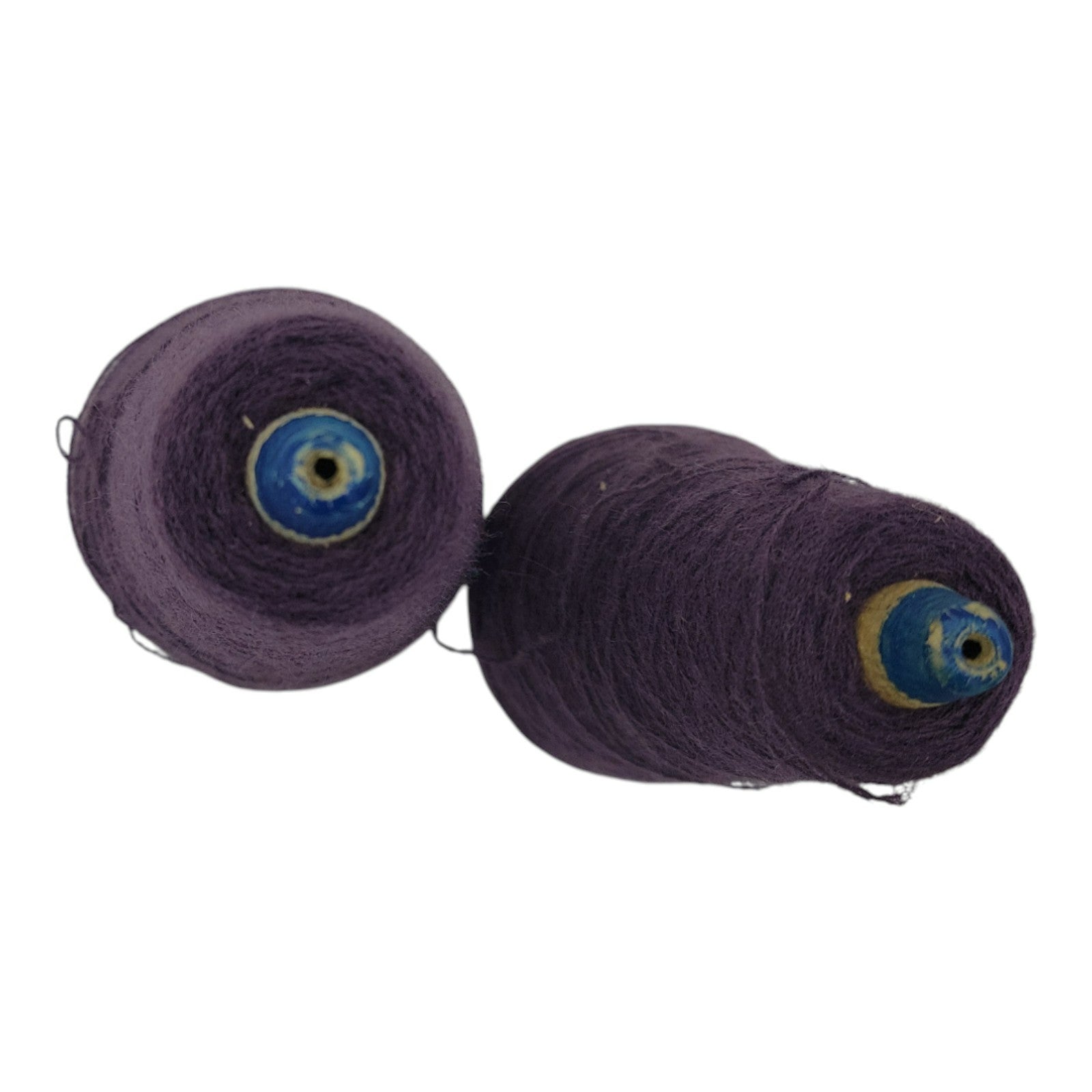 Vintage Phoenix Dye Works Yarn Cone Federal Elderberry 2/24 Lot of 2