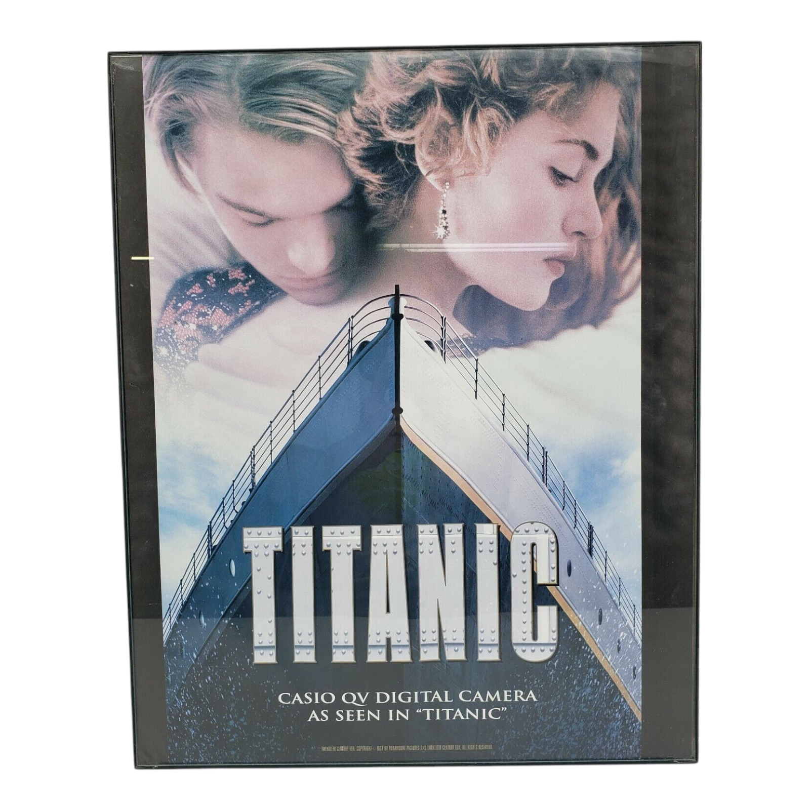 Vintage Titanic Exhibit Poster 20 x 16 With Frame and Exhibit Entrance Tickets