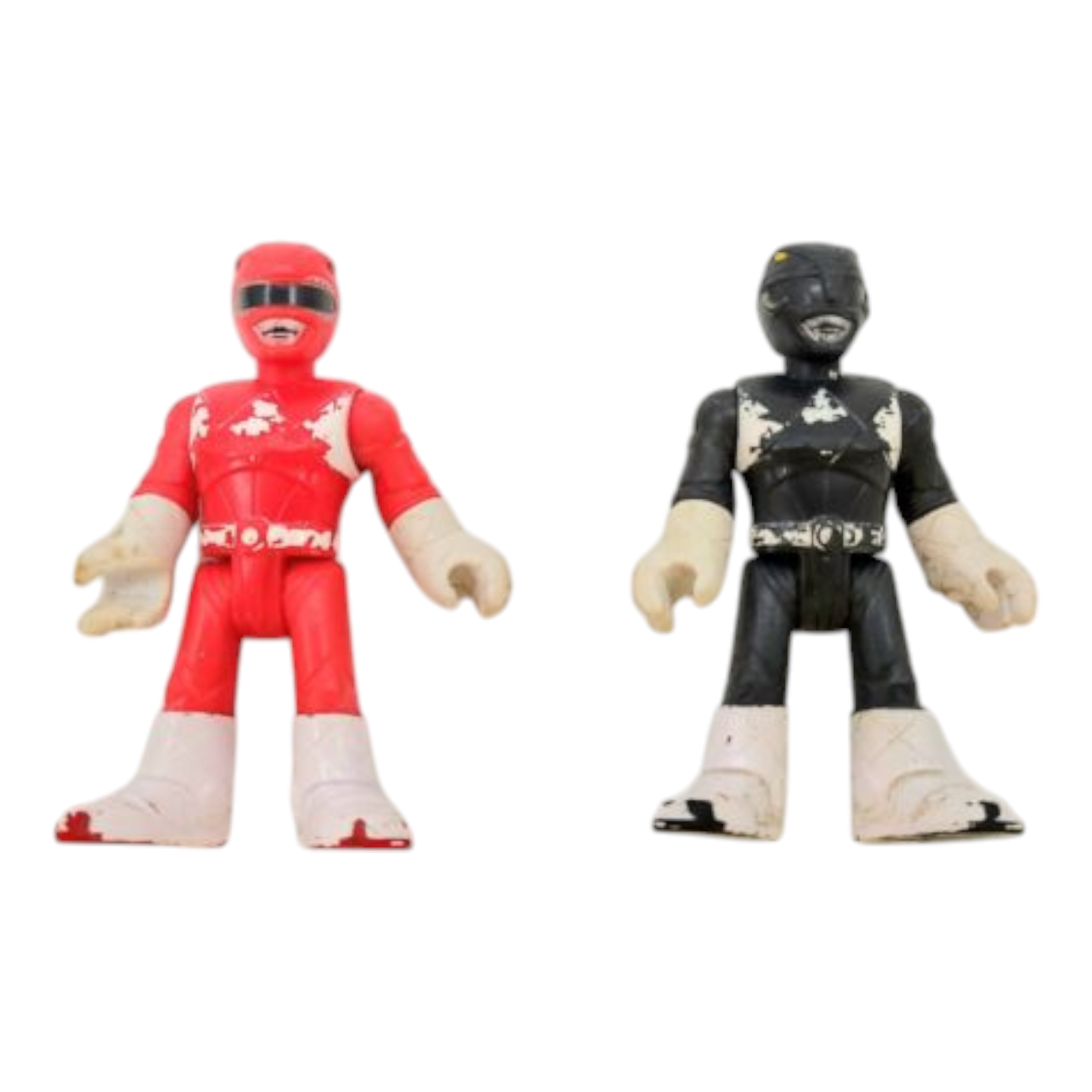 VTG 2002 Fisher Price Saban's Imaginext Power Rangers Red and Black (Lot of 2)