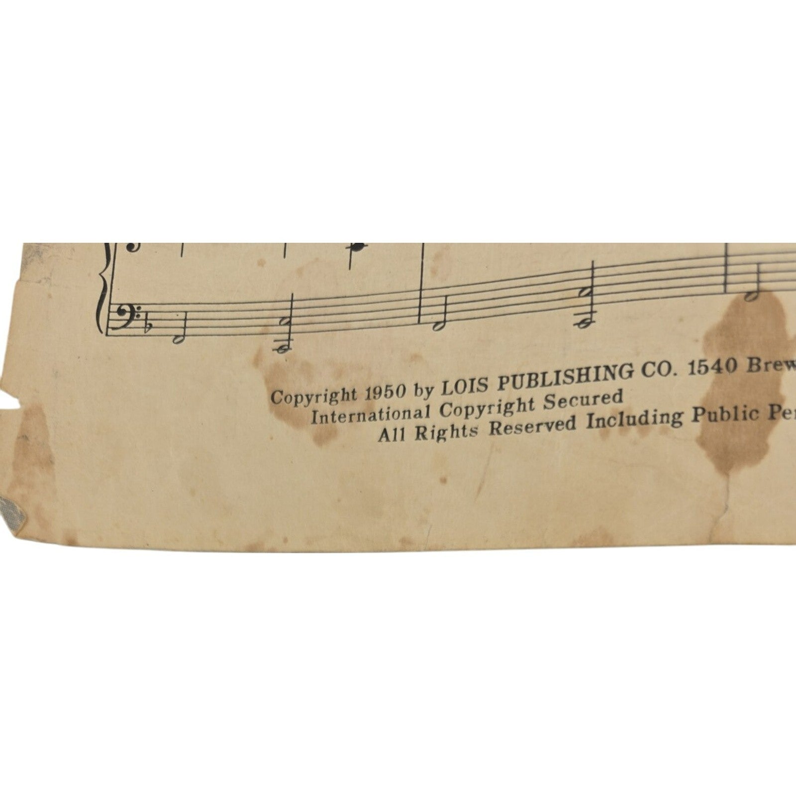 Vintage Sheet Music 1950 I'll Sail My Ship Alone Moon Mullican