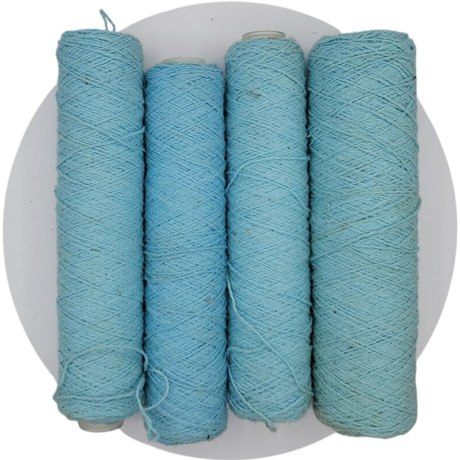 1980s Vintage Teal Blue Acrylic Weaving Knitting Yarn Lot of 4