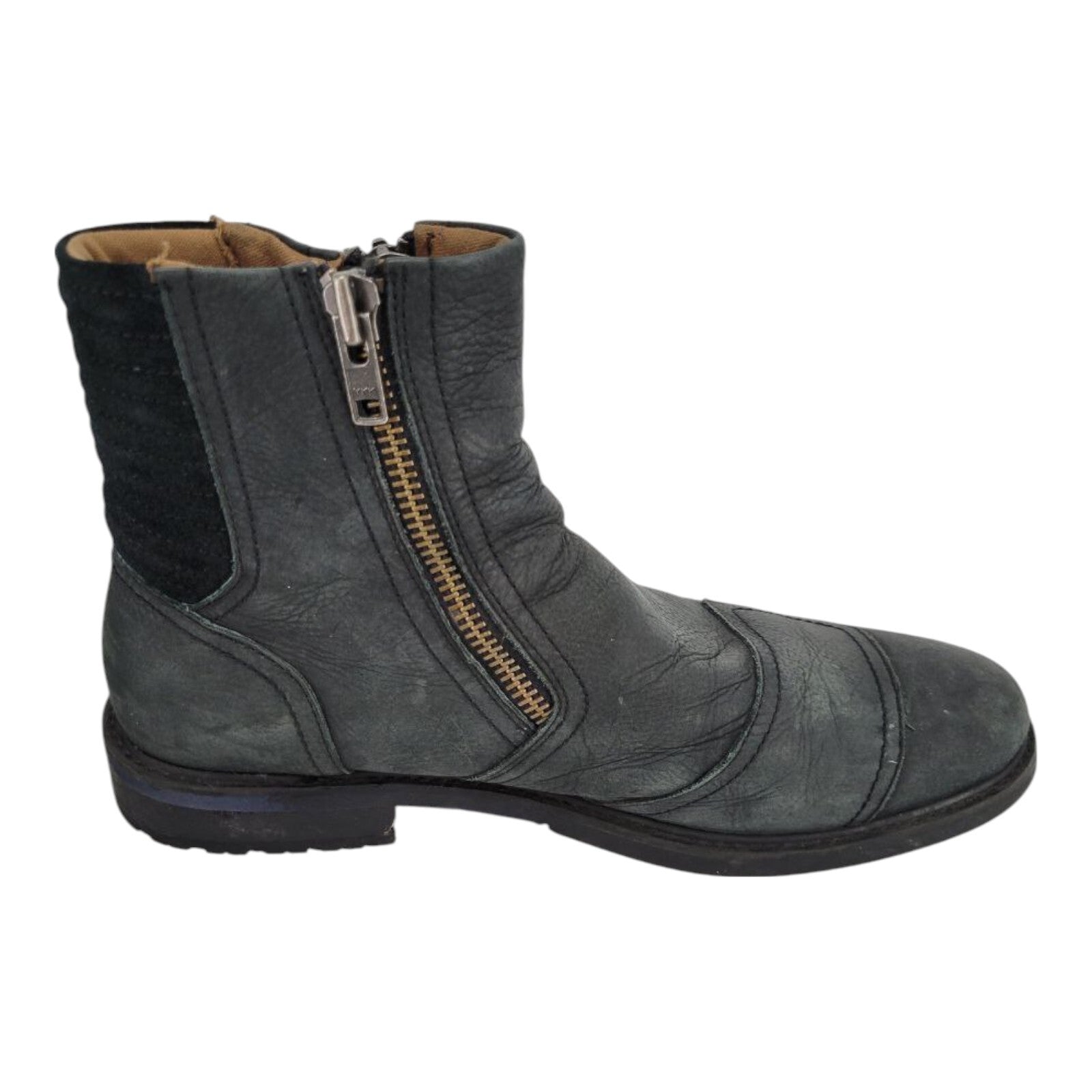 Aldo Cadoelia 97 Black Leather Ankle Boots Zipper Closure Mens Size 11