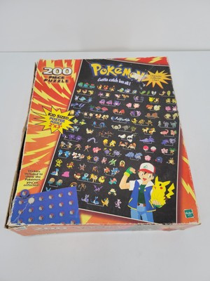 Vintage Pokemon Poster Puzzle 200 pc 3' x 2' Hasbro 1999 Incomplete