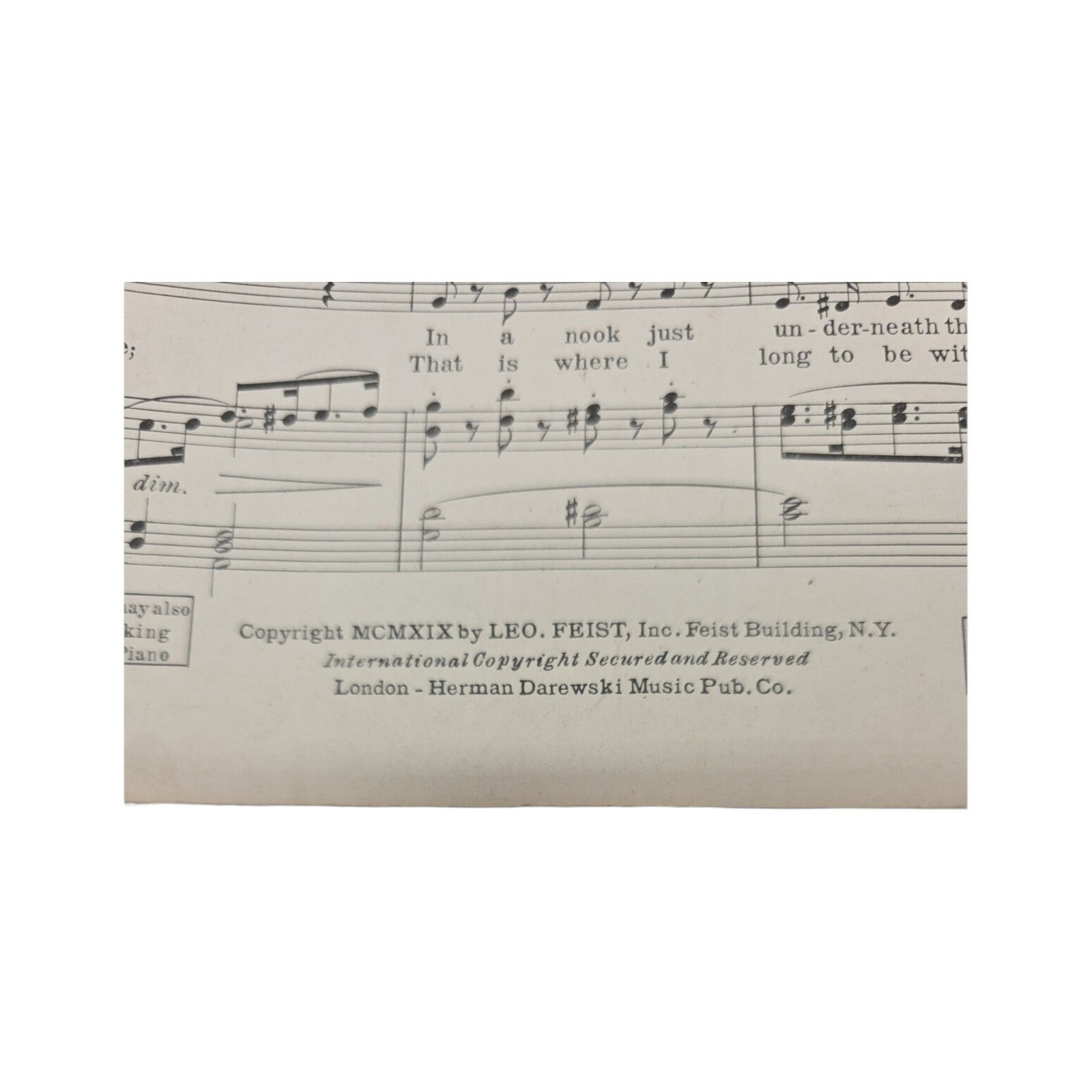 1919 By The Campfire Vintage Sheet Music Percy Wenrich Mabel E. Girling