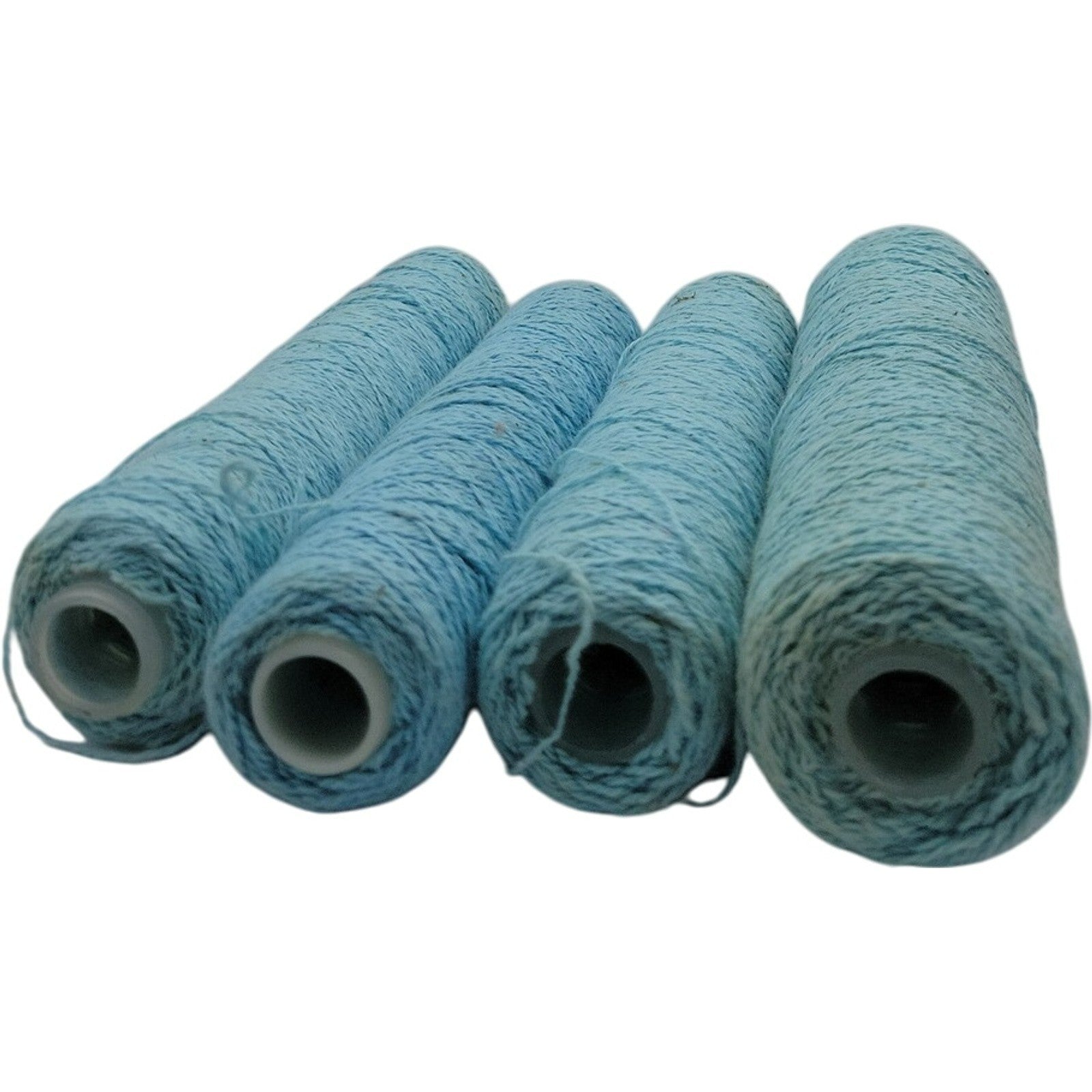 1980s Vintage Teal Blue Acrylic Weaving Knitting Yarn Lot of 4