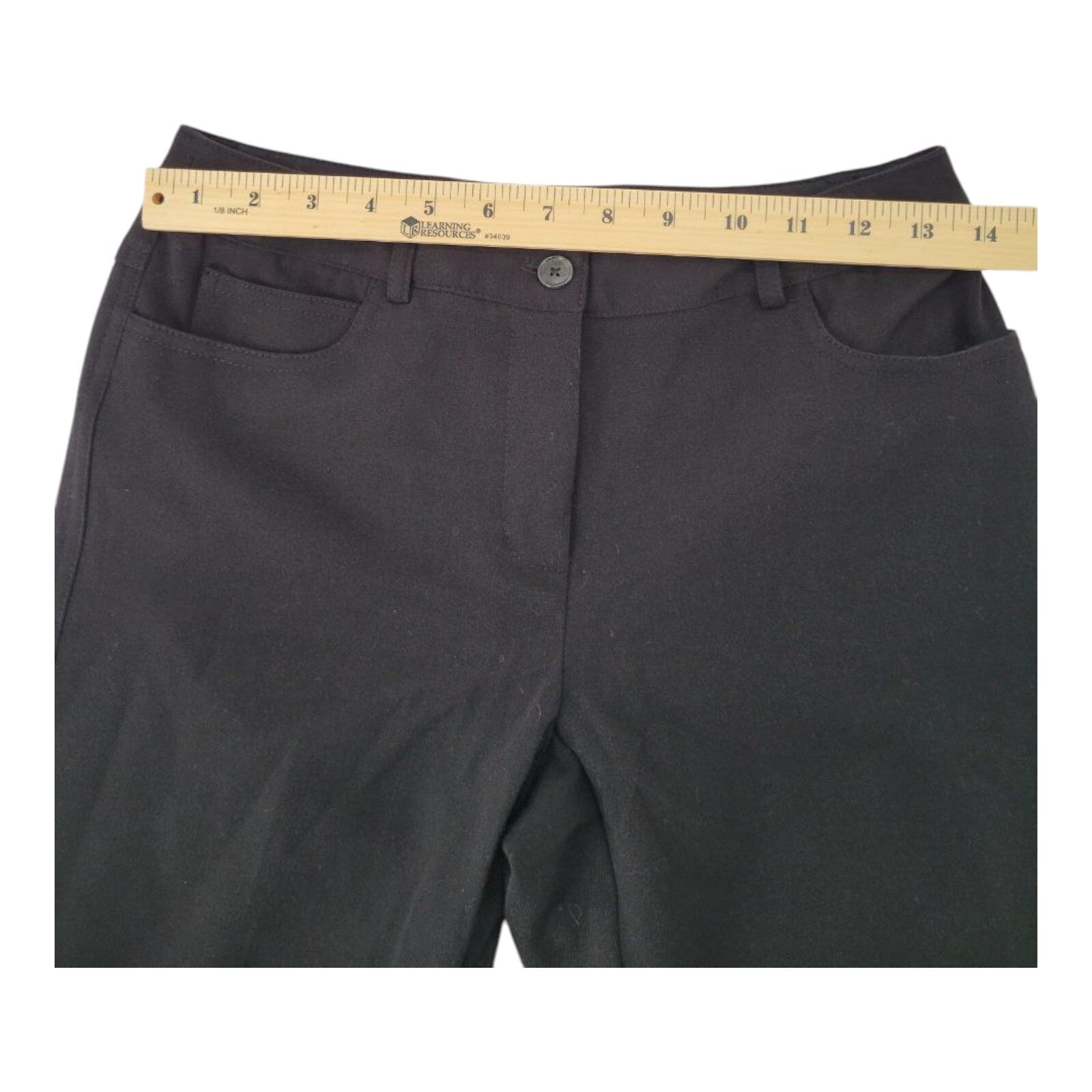 Rafaella Black Bootcut Dress Pants Size 2P Mid Rise Stretch