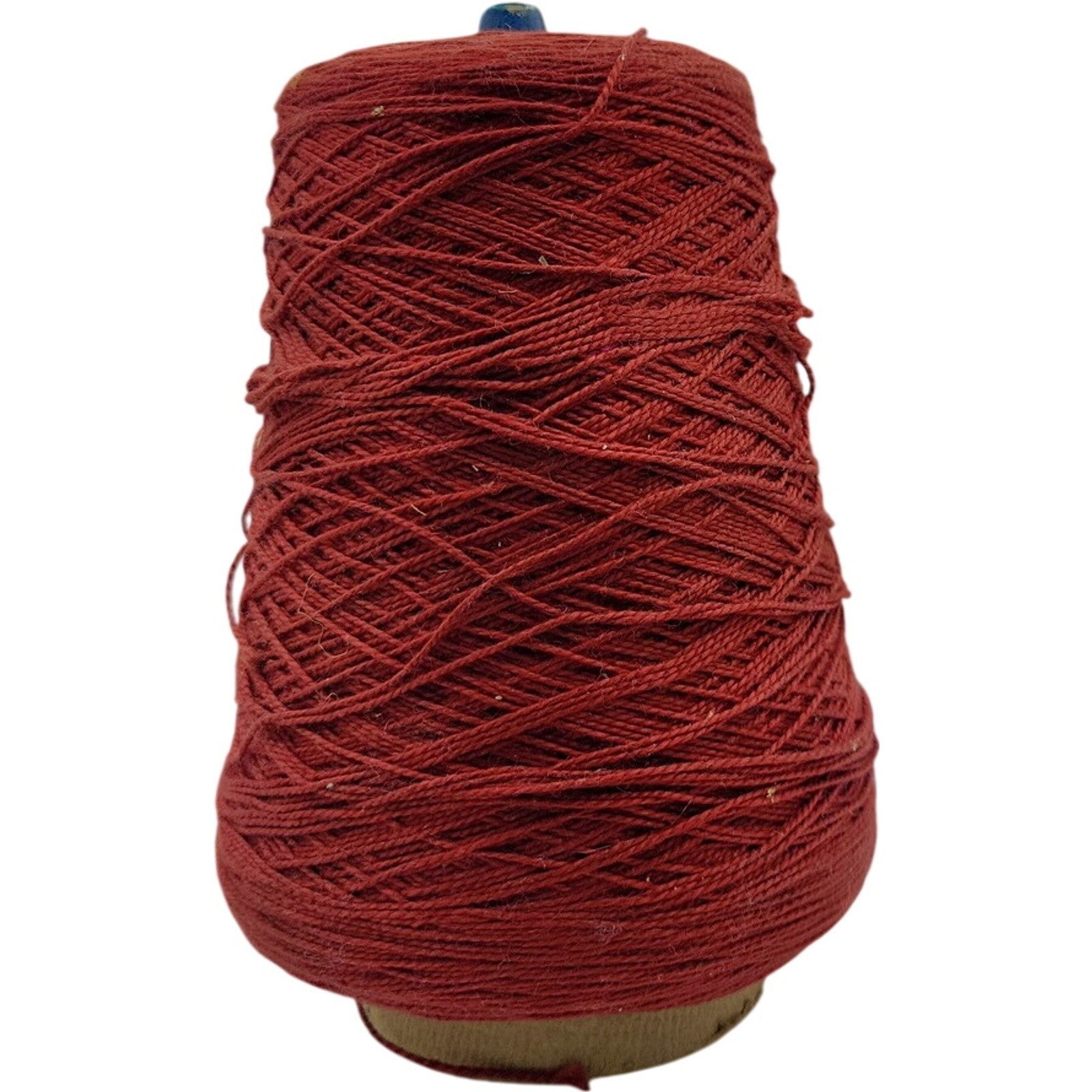 Vintage Rust Red Weaving Crochet Knitting Mill Spool Yarn Cone