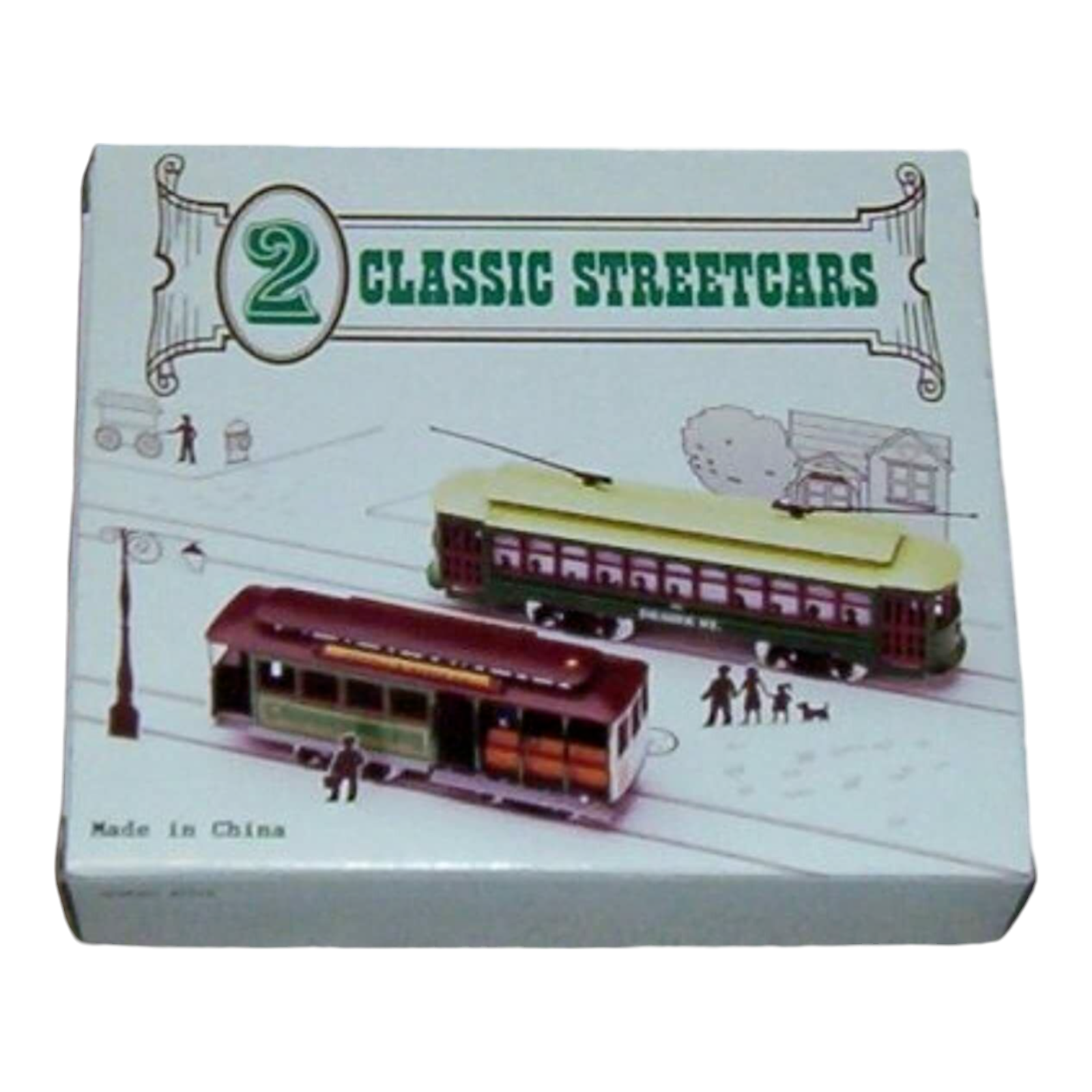2 Classic Streetcars Miniatures Streetcar Named Desire & San Francisco Streetcar