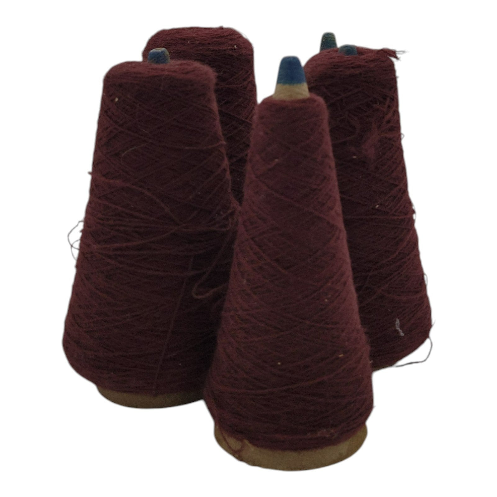 Vintage Phoenix Dye Works 2/24 Acrylic Yarn Cone Raisin 235215 Lot of 5