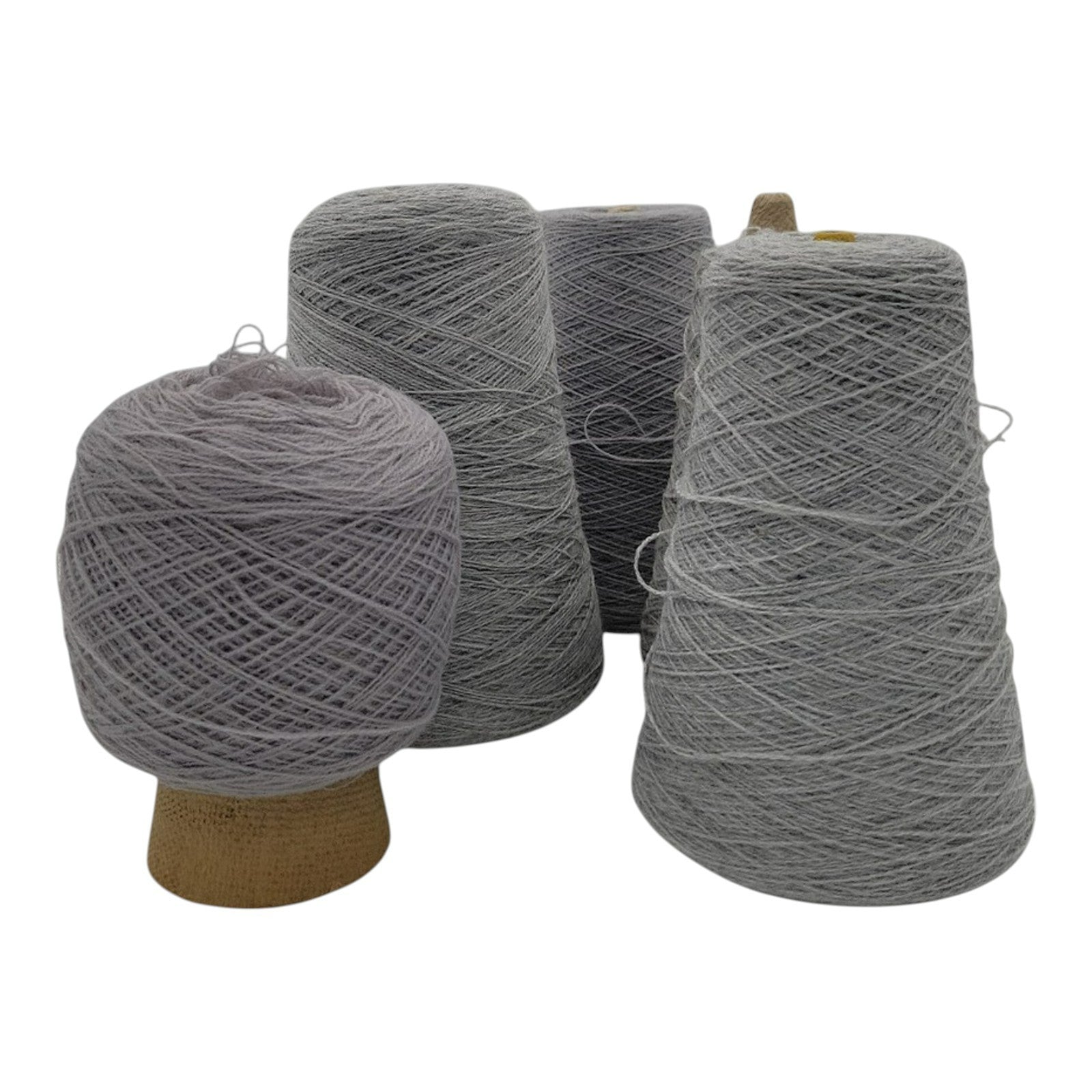 Vintage Milliken Yarns Silver Grey 2/24 Acrylic Yarn Cone 68245 Lot of 5
